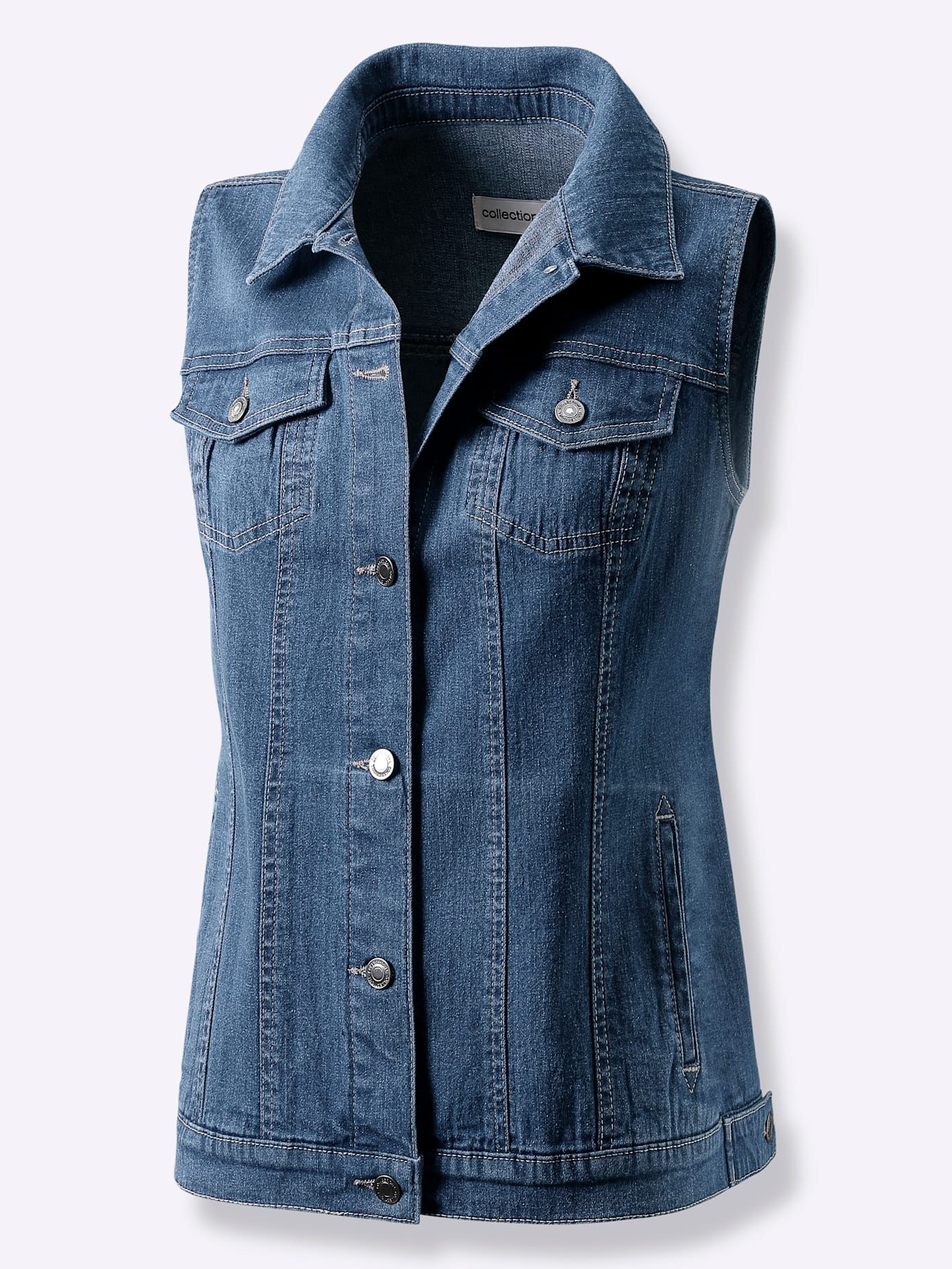 Casual Looks Jeansgilet dames gilets maat 48 blauw