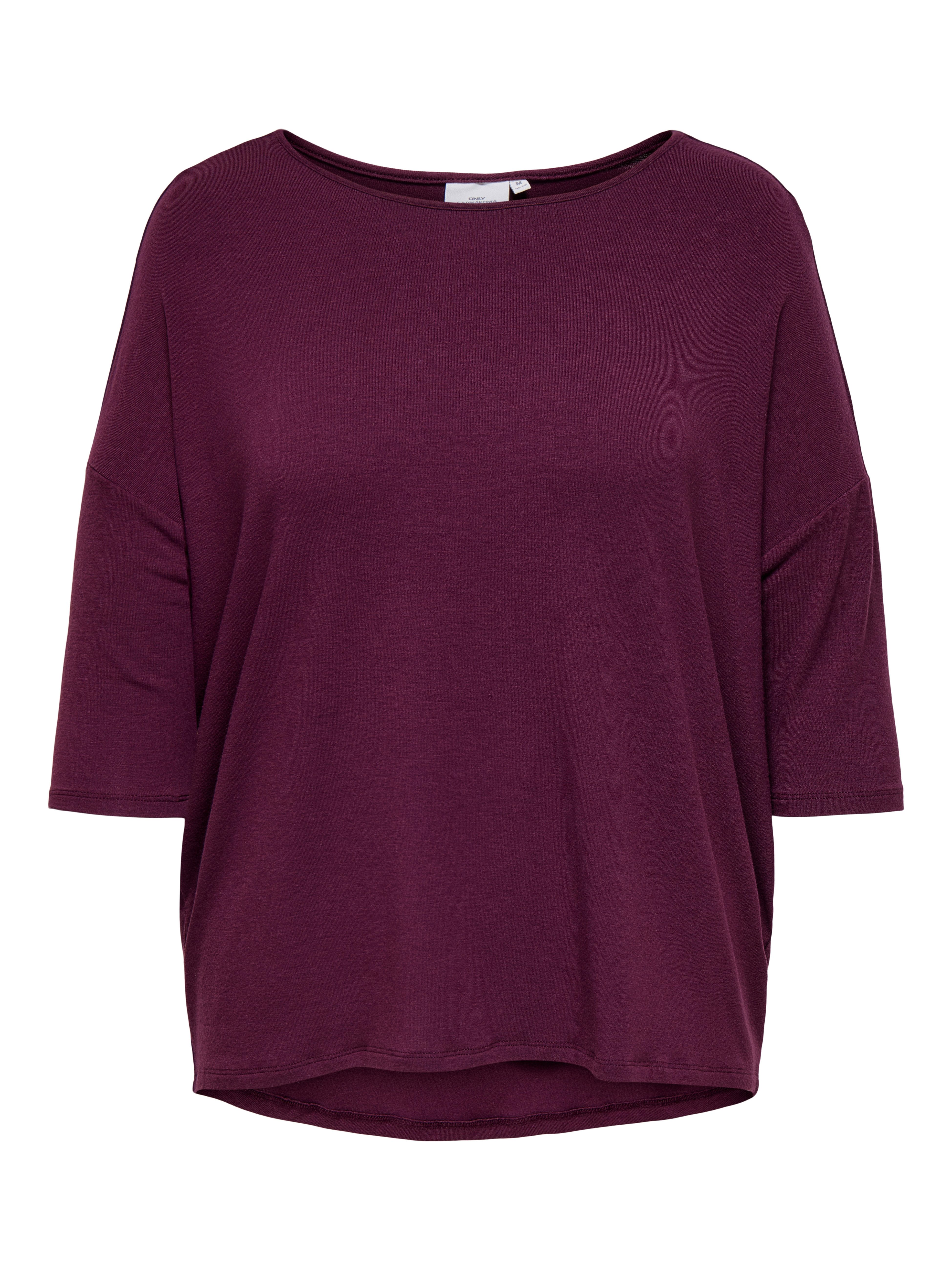 ONLY CARMAKOMA Shirt met 3/4 mouwen CARLAMOUR 3/4 TOP JRS NOOS