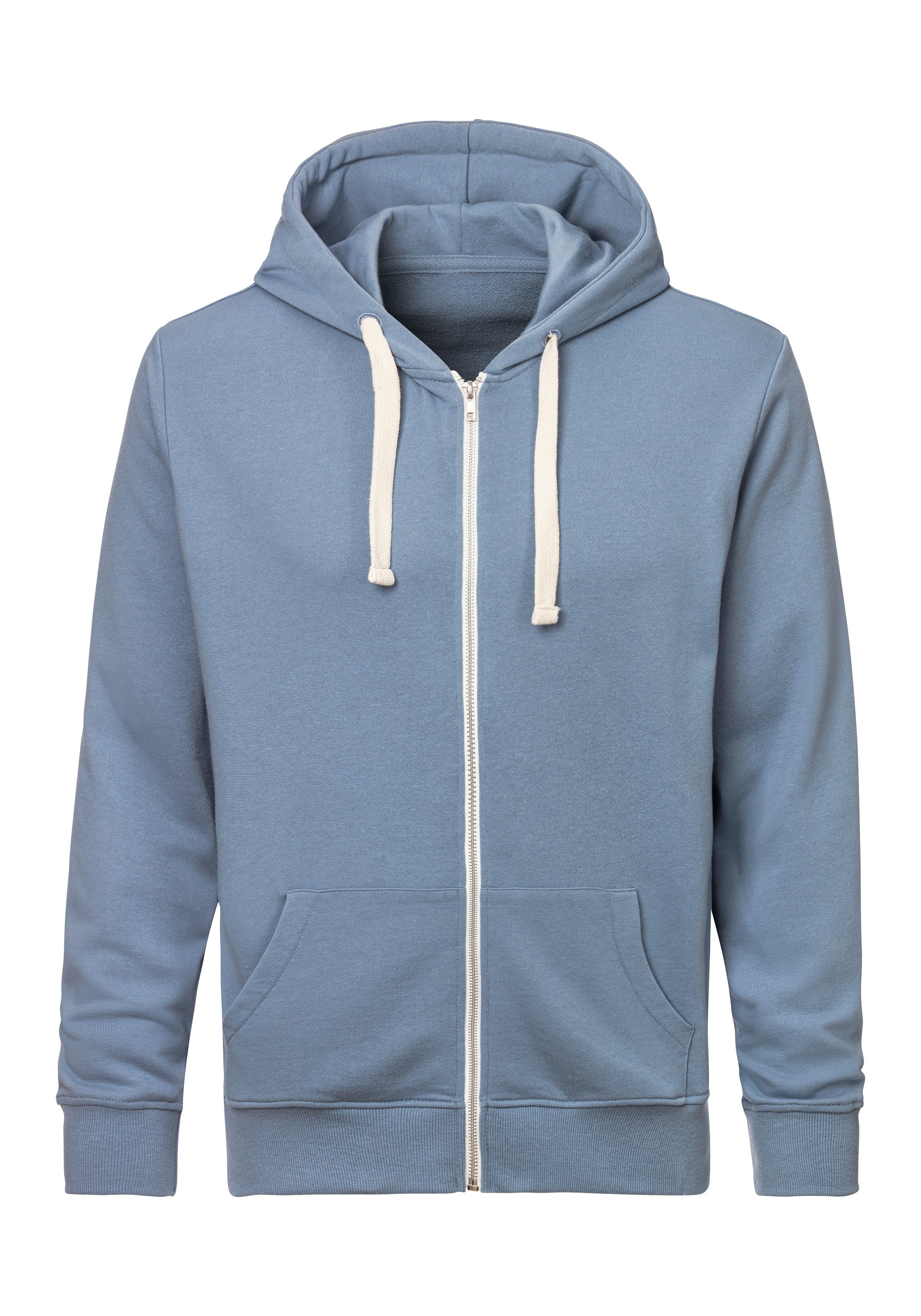 KangaROOS Capuchonsweatvest met capuchon, contrasterende rits en contrasterende banden