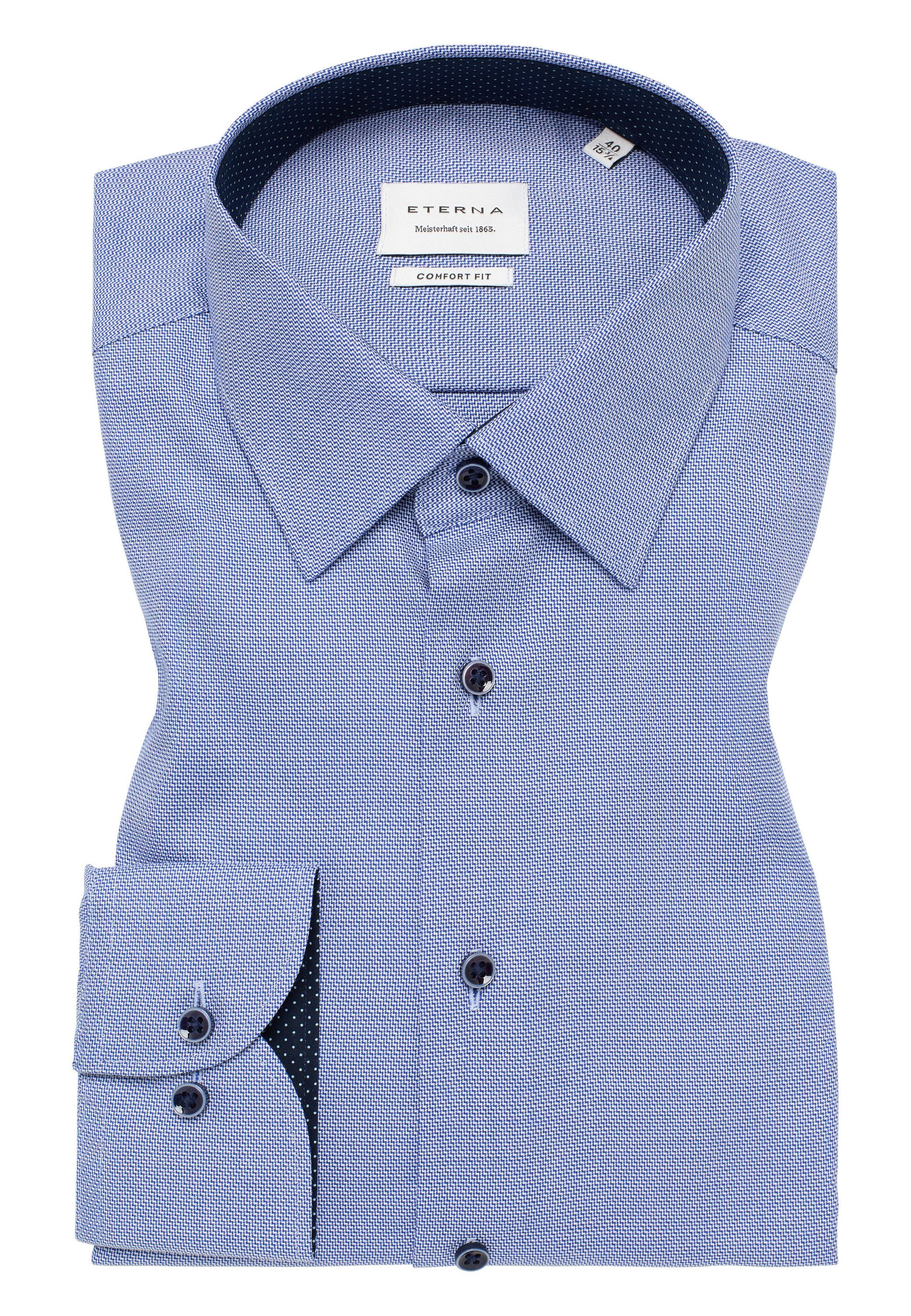 Eterna Overhemd met lange mouwen Comfort fit NON IRON (strijkvrij)