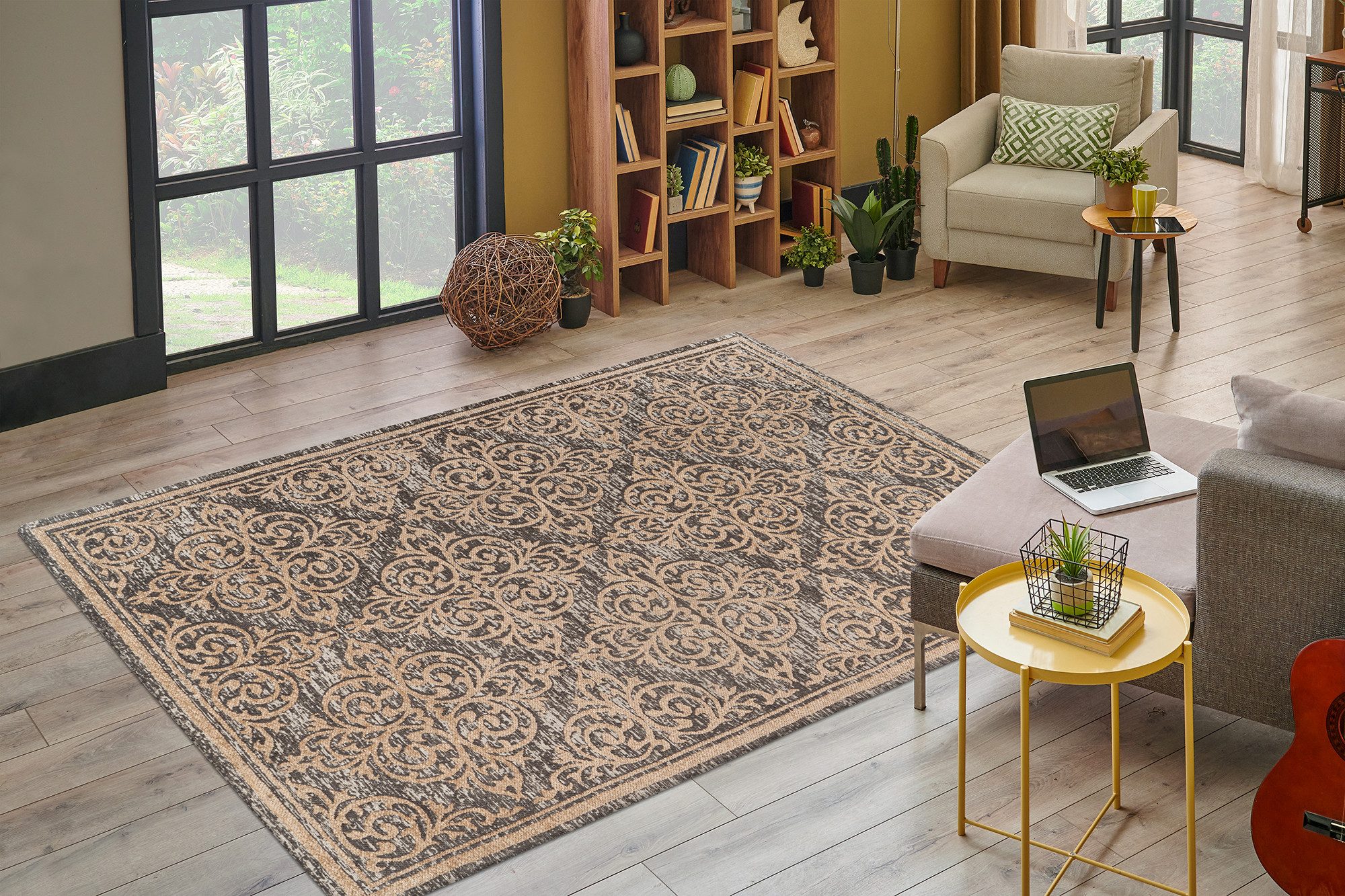Kayoom Vloerkleed Davis 125 elegant ontwerp, onderhoudsvriendelijk, neutrale kleuren