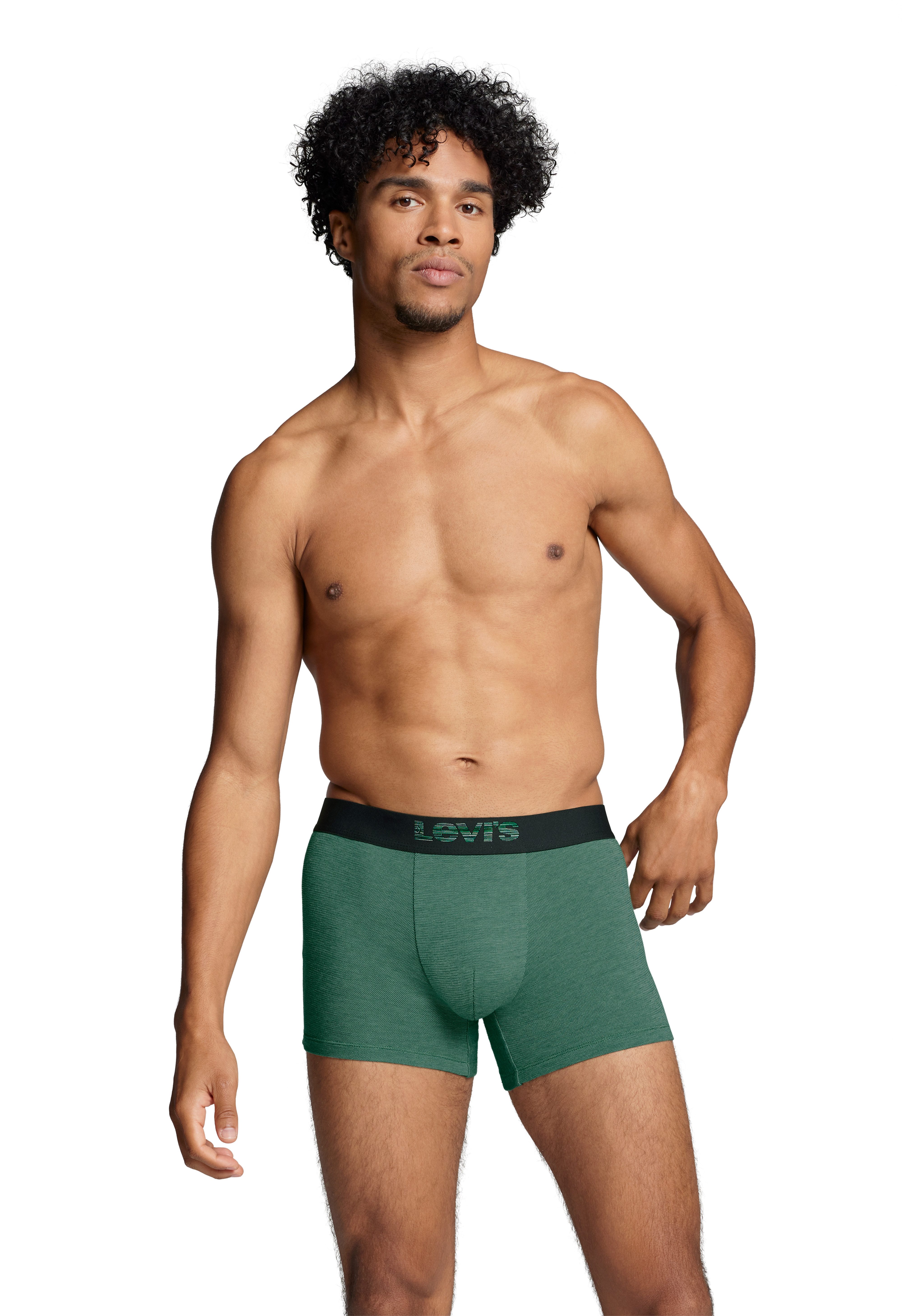 Levi's® Boxershort LEVIS MEN OPT ILL BOXER BRIEF ORG CO 2P Elastische logotailleband, zonder opening (Set van 2)