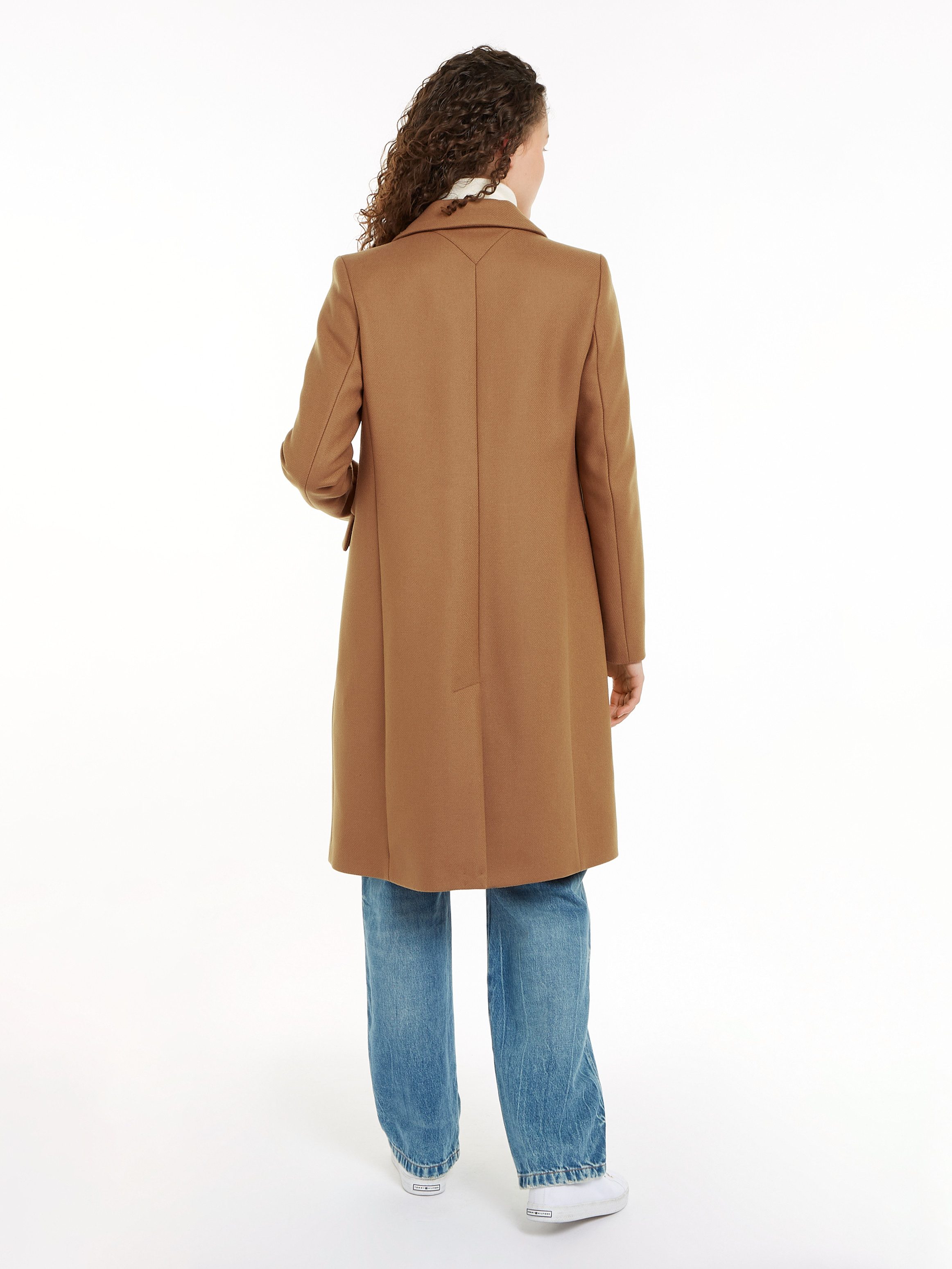 Tommy Hilfiger Lange jas met gestempeld logo