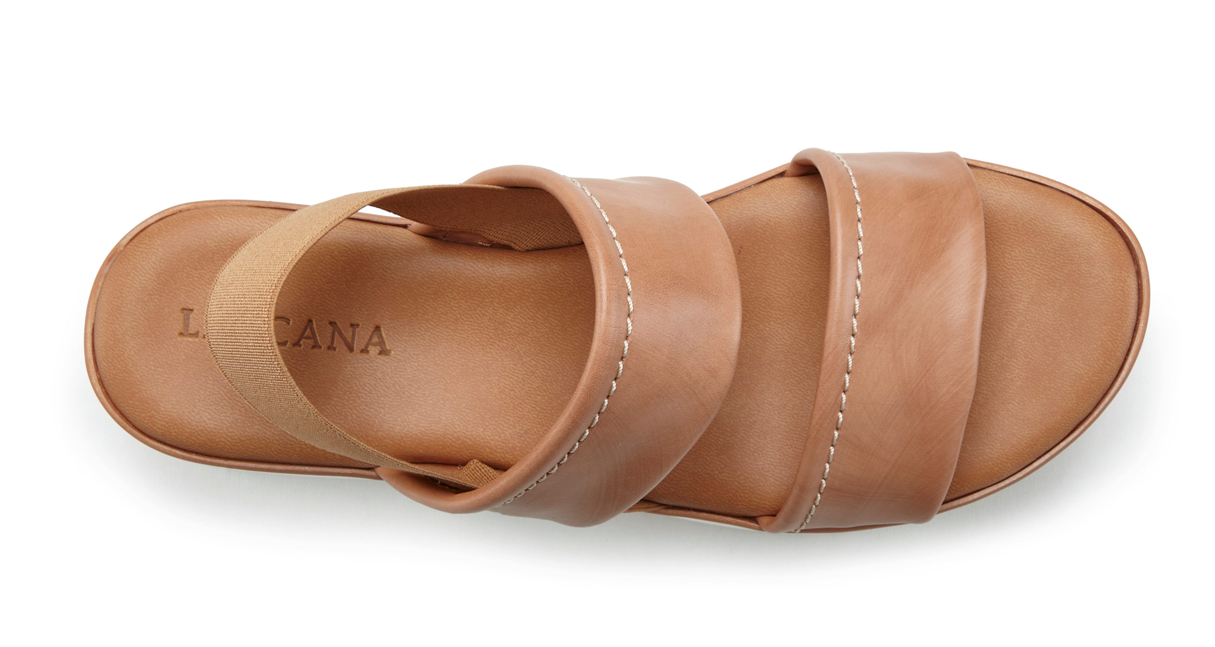 Lascana Plateausandaaltjes Zomerschuh, sandalen, bandjesandalen, open schoen, Sandalette van leer met modieus comfortabele plateausole