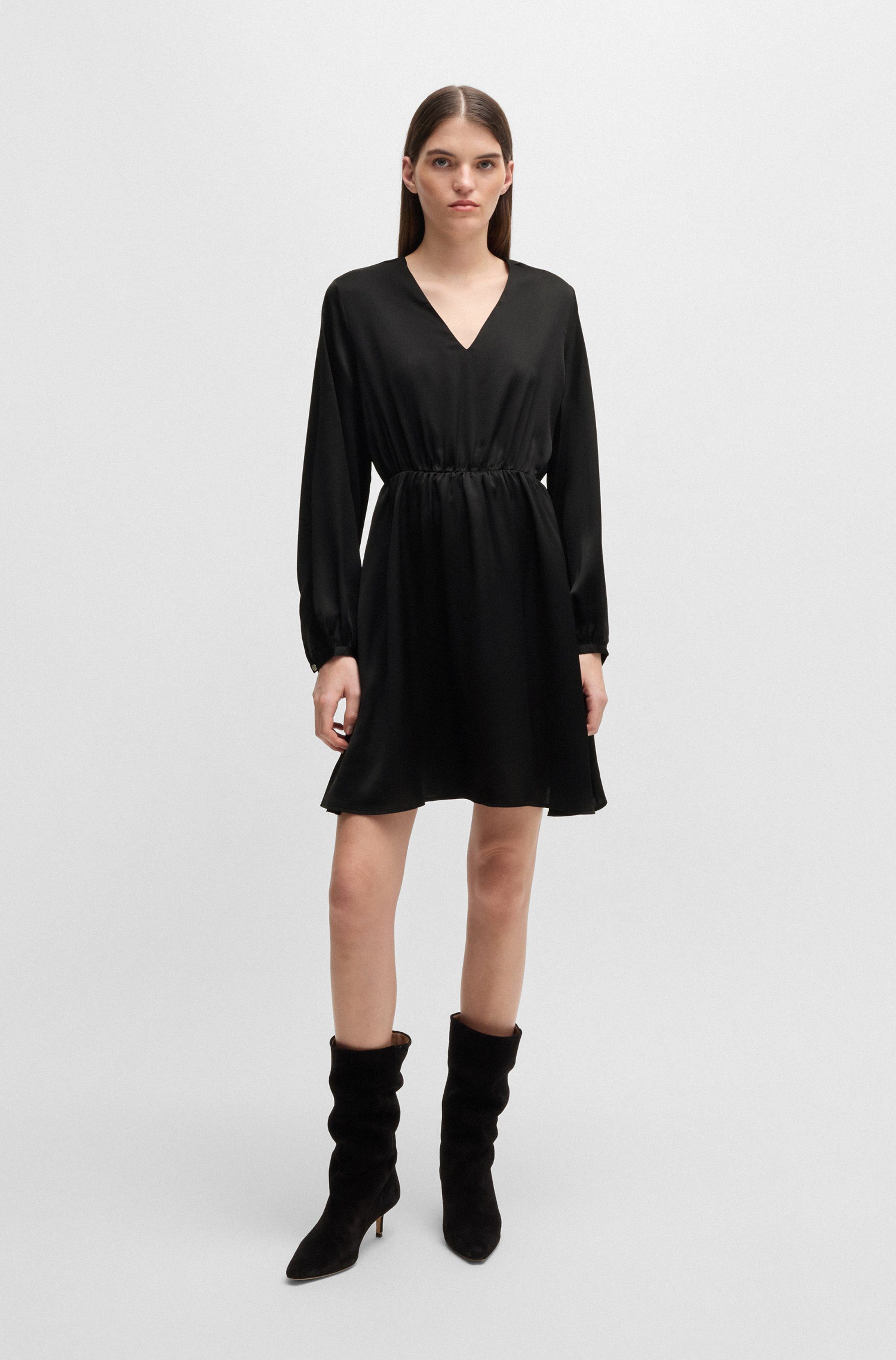 Boss Orange Blousejurk in a-model dames blousejurken maat XS zwart