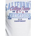 kangaroos t-shirt met een coole frontprint in college-look - nieuwe collectie wit