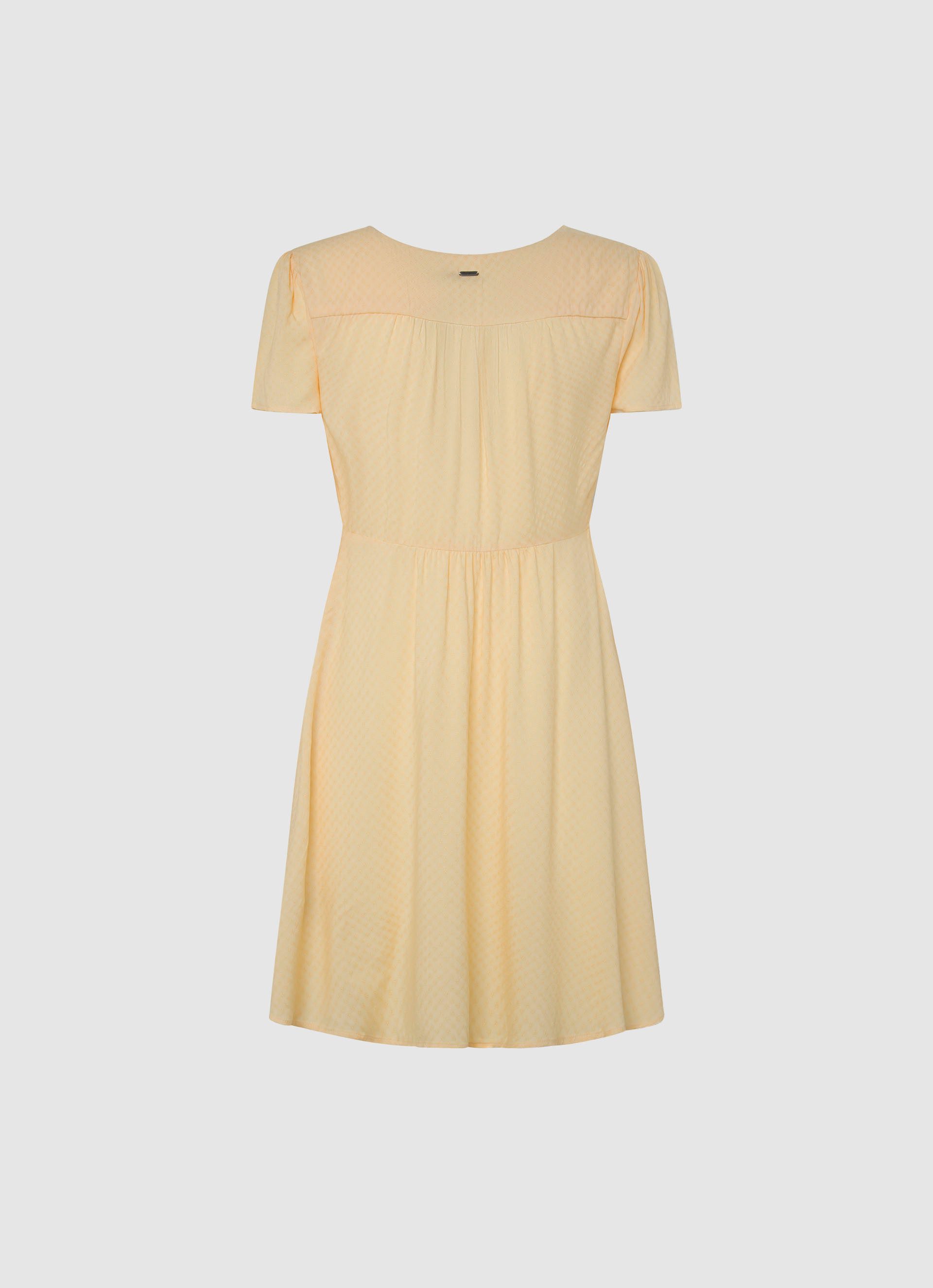 Pepe Jeans Zomerjurk NANI met knoopdetail bij de hals