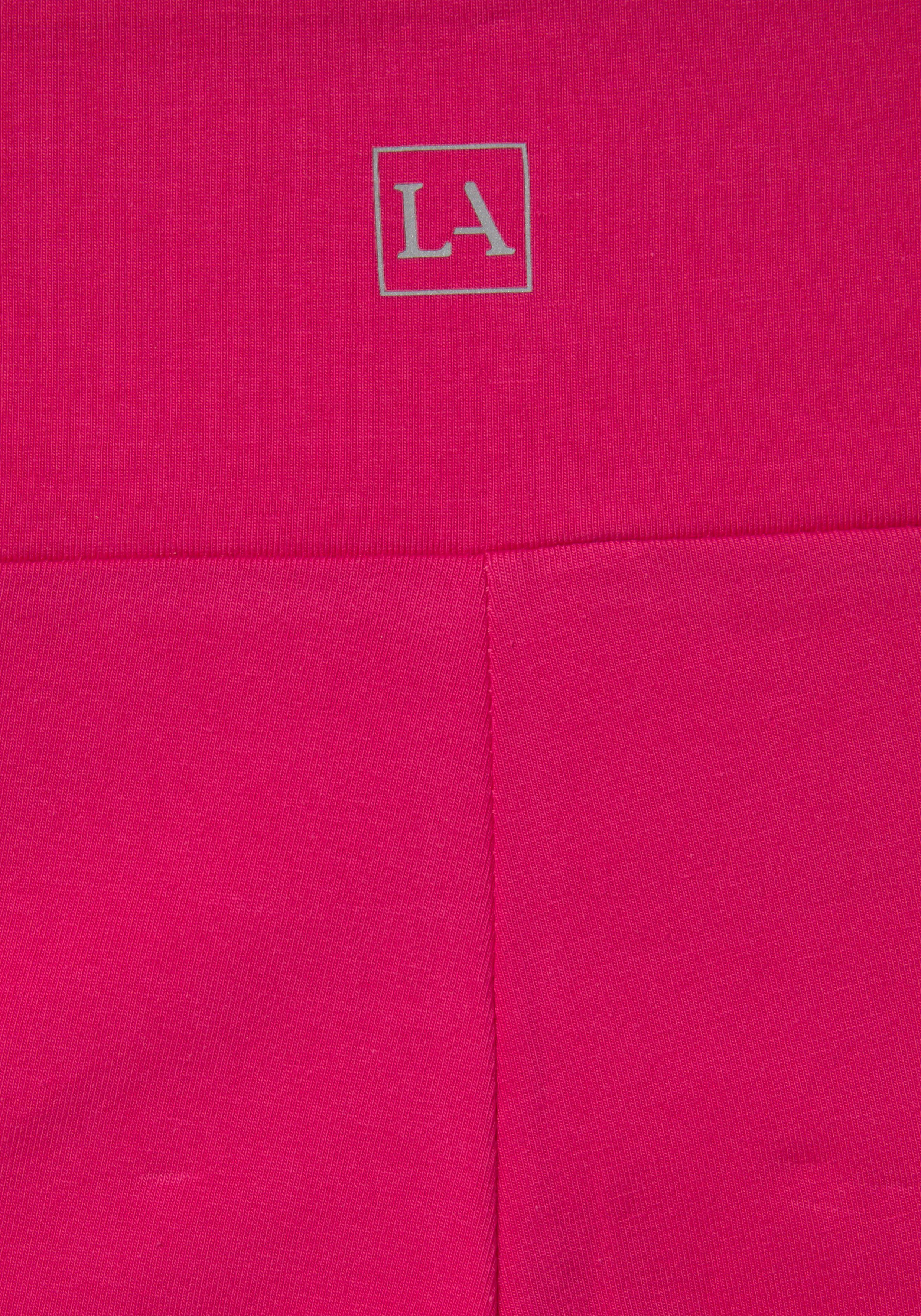 Lascana Short met brede boord en logoprint, loungewear