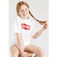 levi's kidswear t-shirt light bright cropped top in kort model wit
