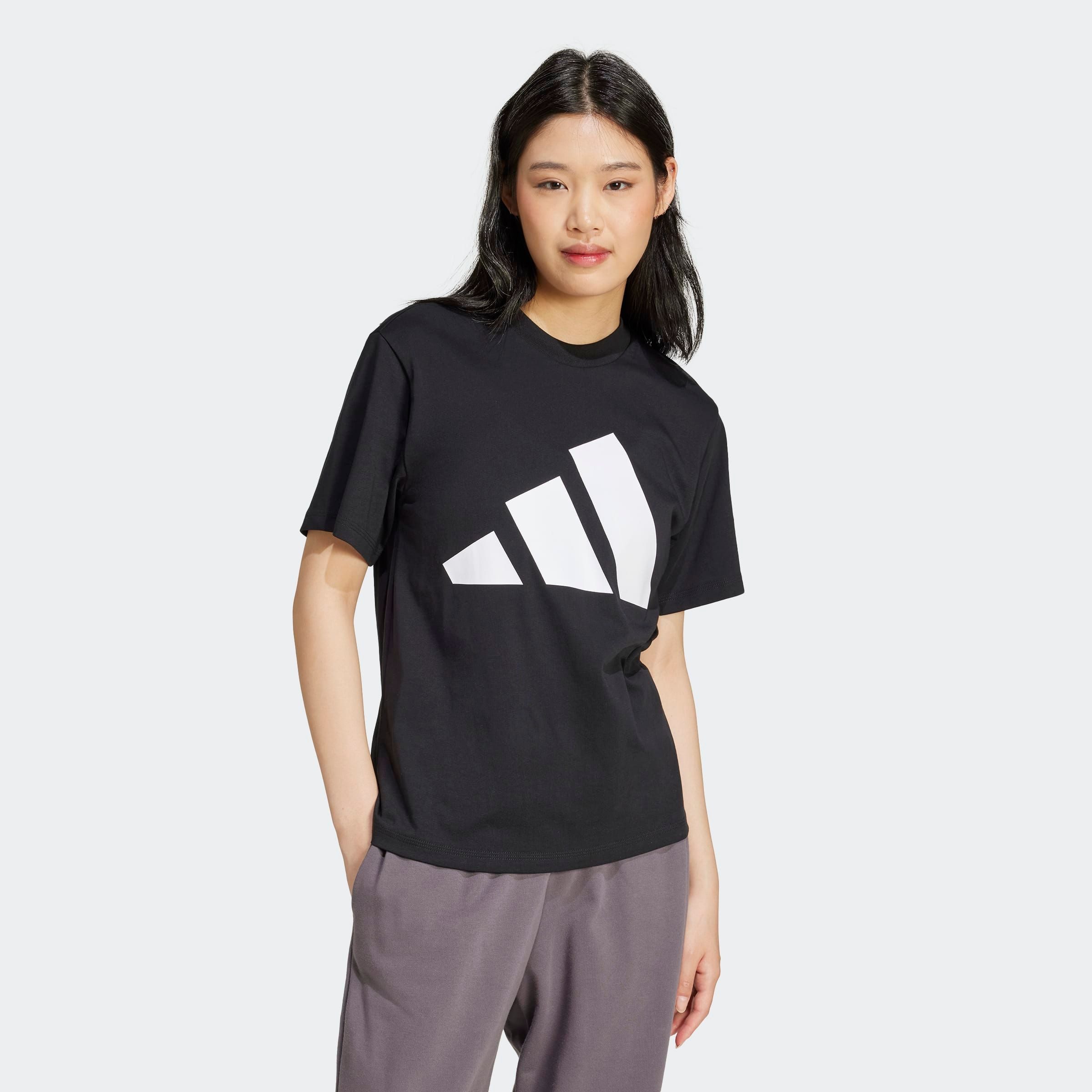 adidas Sportswear T-shirt W BL SJ T dames tops maat XS zwart