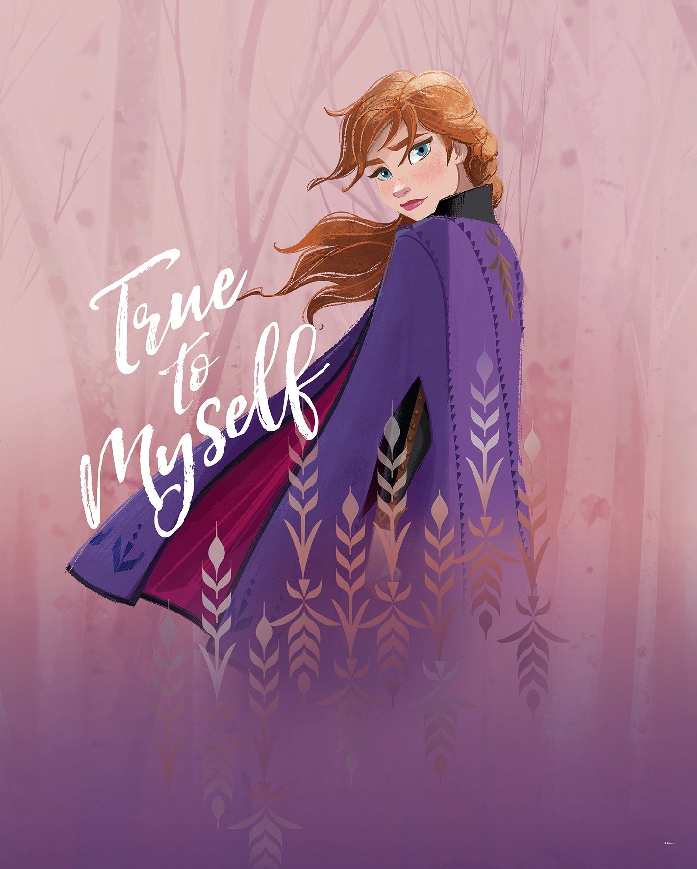 Komar wanddecoratie Frozen Anna True to Myself, zonder lijst