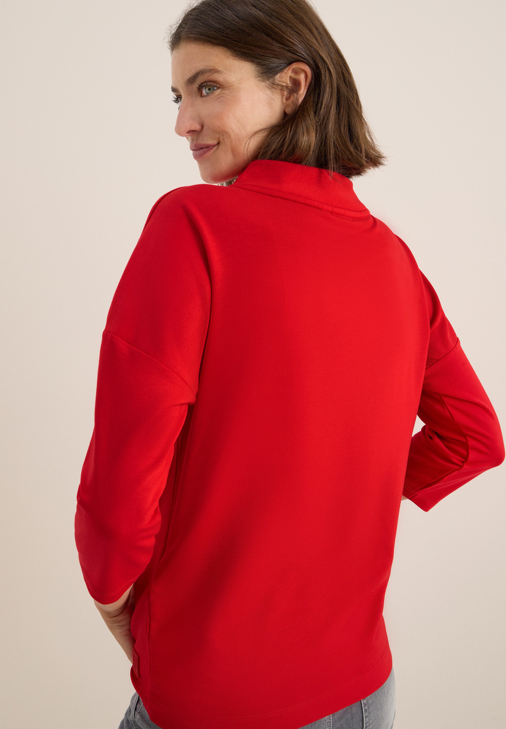 Cecil Shirt met 3/4 mouwen met knoopdetail
