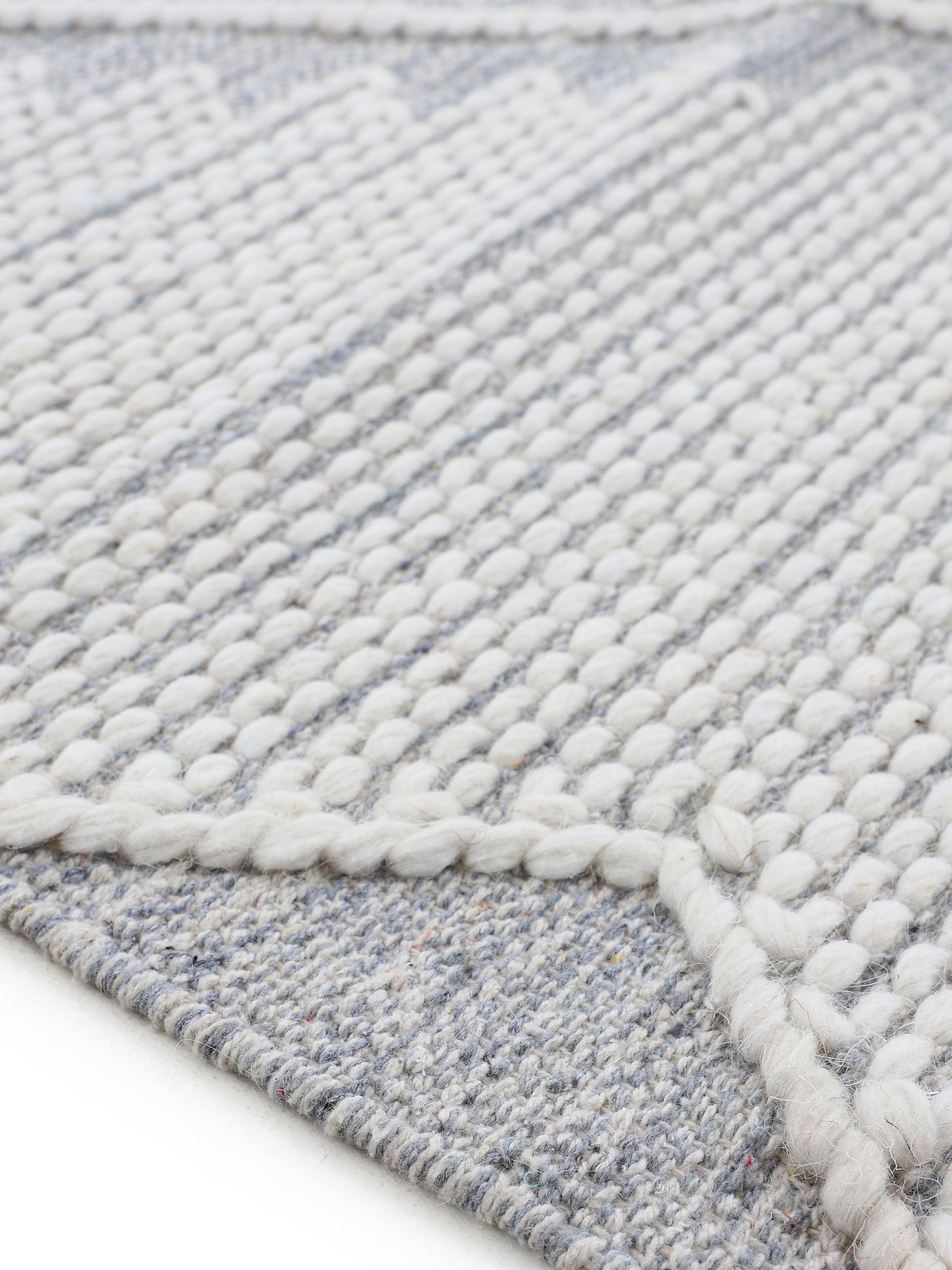 carpetfine Vloerkleed Kelim Durry Handgeweven, geometrisch, hoog-laag effect, handgeweven, 100% katoen