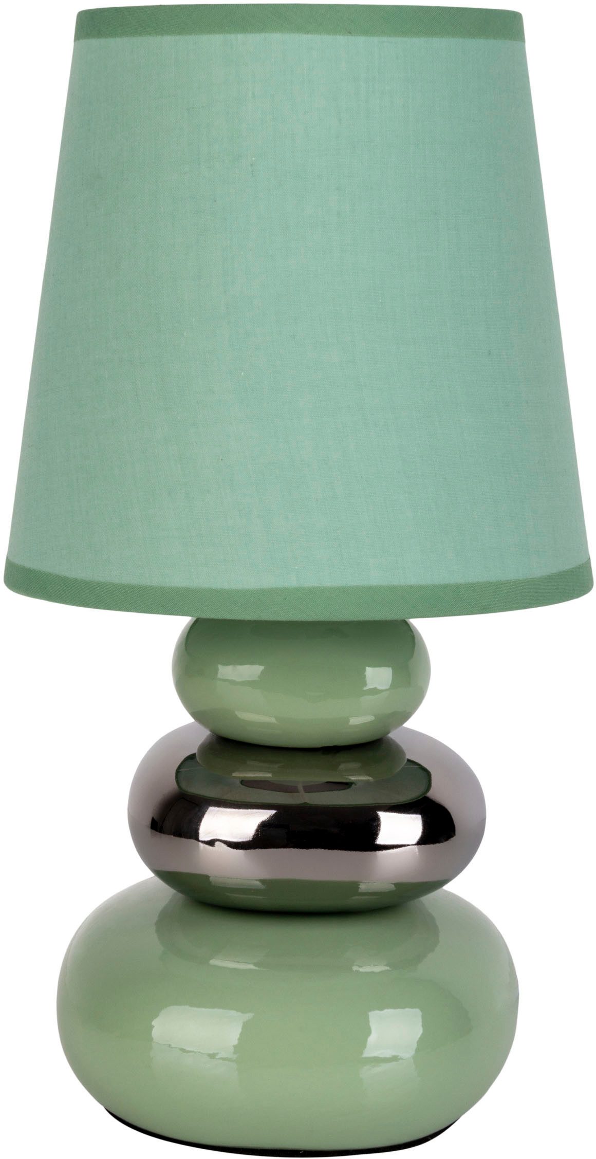 näve Tafellamp Stoney met keramieken voet en textielen kap, 1xe14/max.40 w (1 stuk)