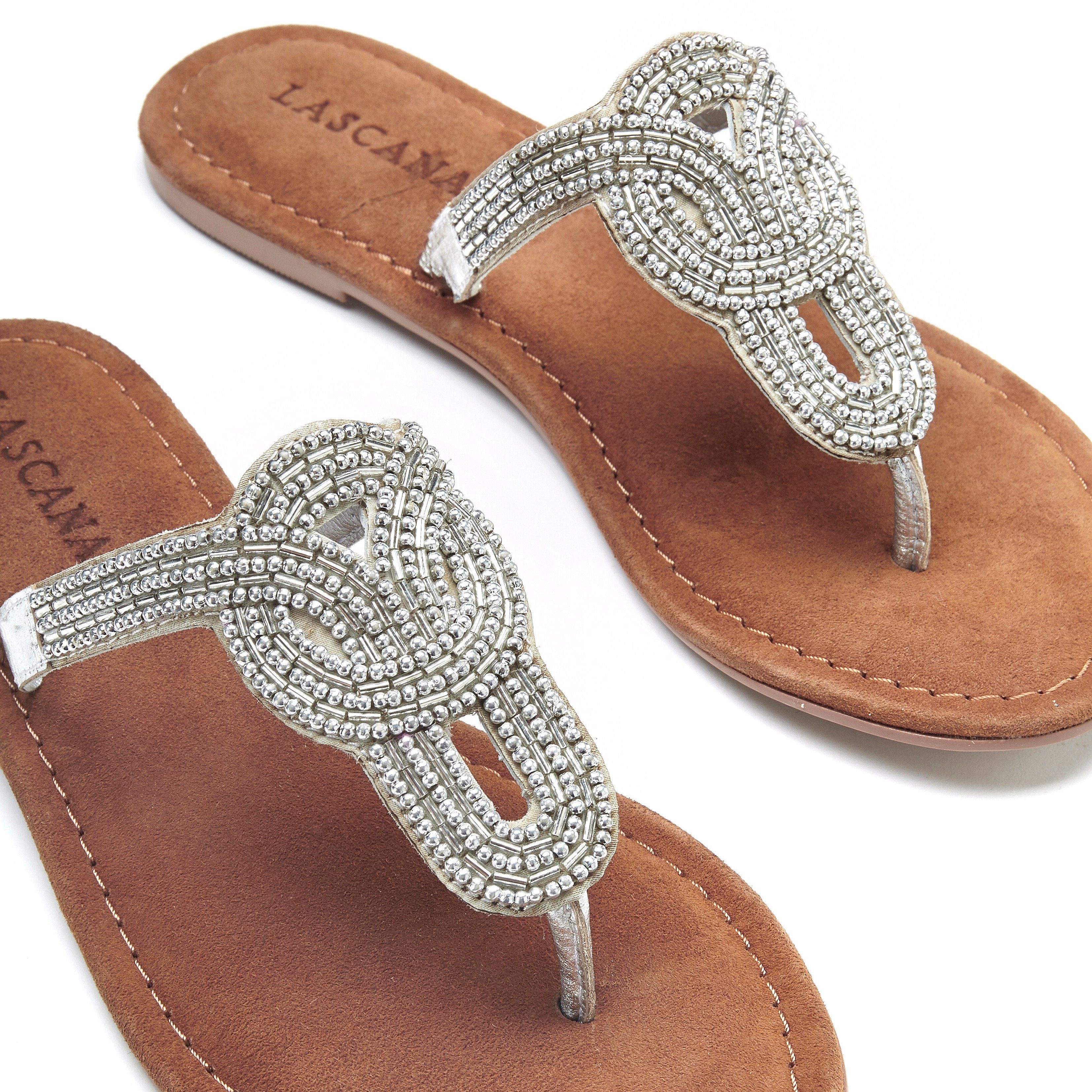 Lascana Teenslippers Sandaal, pantoletten met sierparels