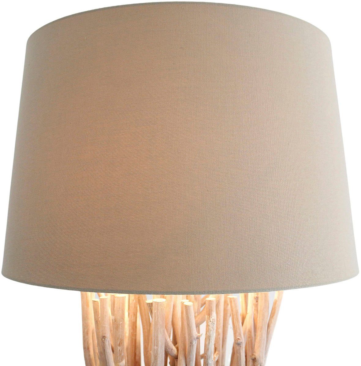 SalesFever Staande lamp Easton handgemaakt, met linnen kap (1 stuk)