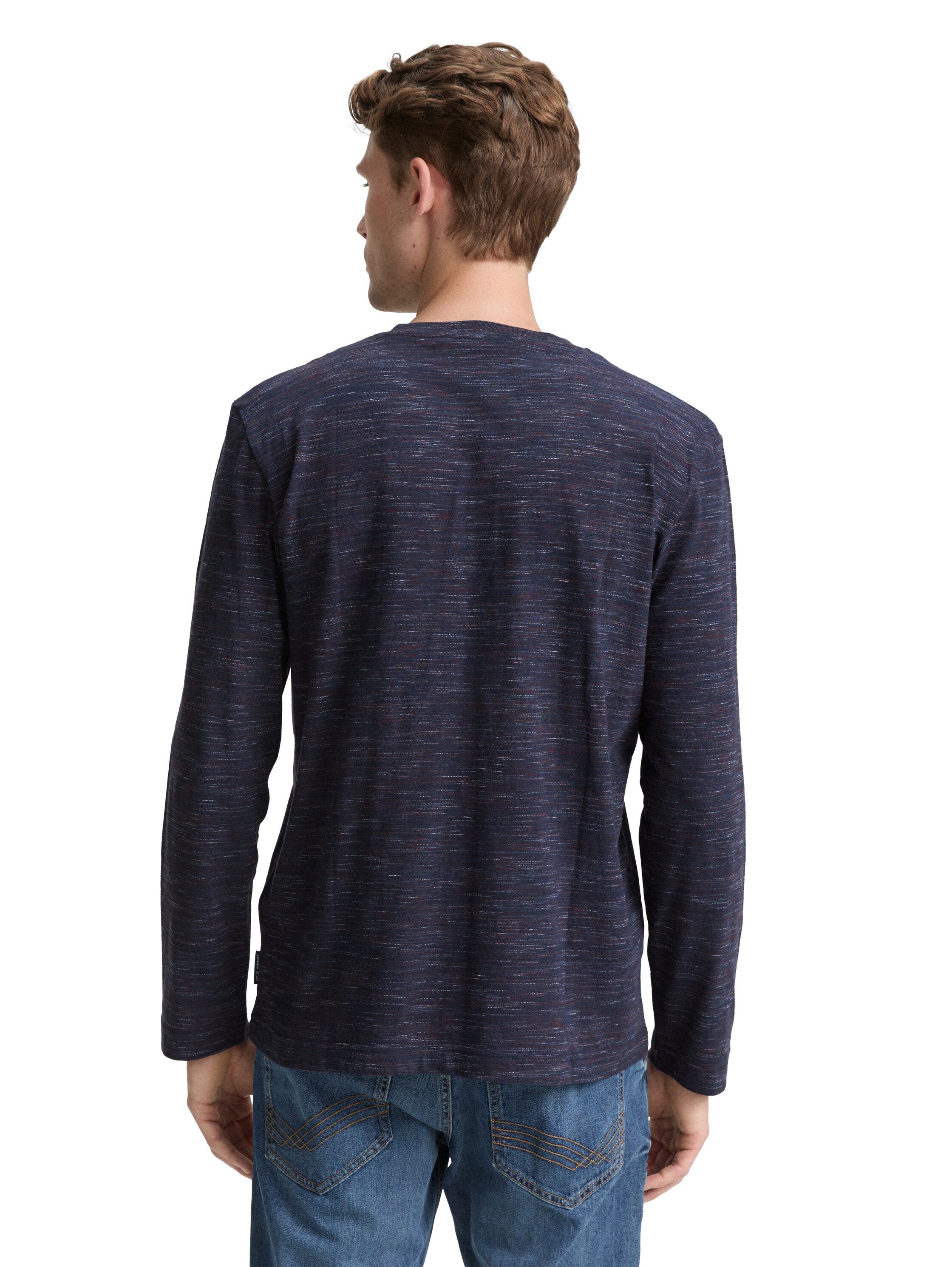 Tom Tailor Shirt met lange mouwen in gemêleerde look