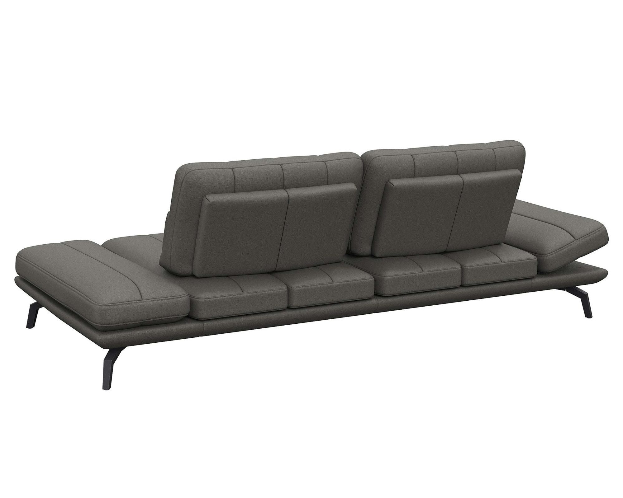 FLEXLUX 3-zitsbank Tropea multifunctionele bank, designbank, relaxfunctie, tv-bank, met armleuningverstelling en zitdiepteverstelling, breedte 252 cm
