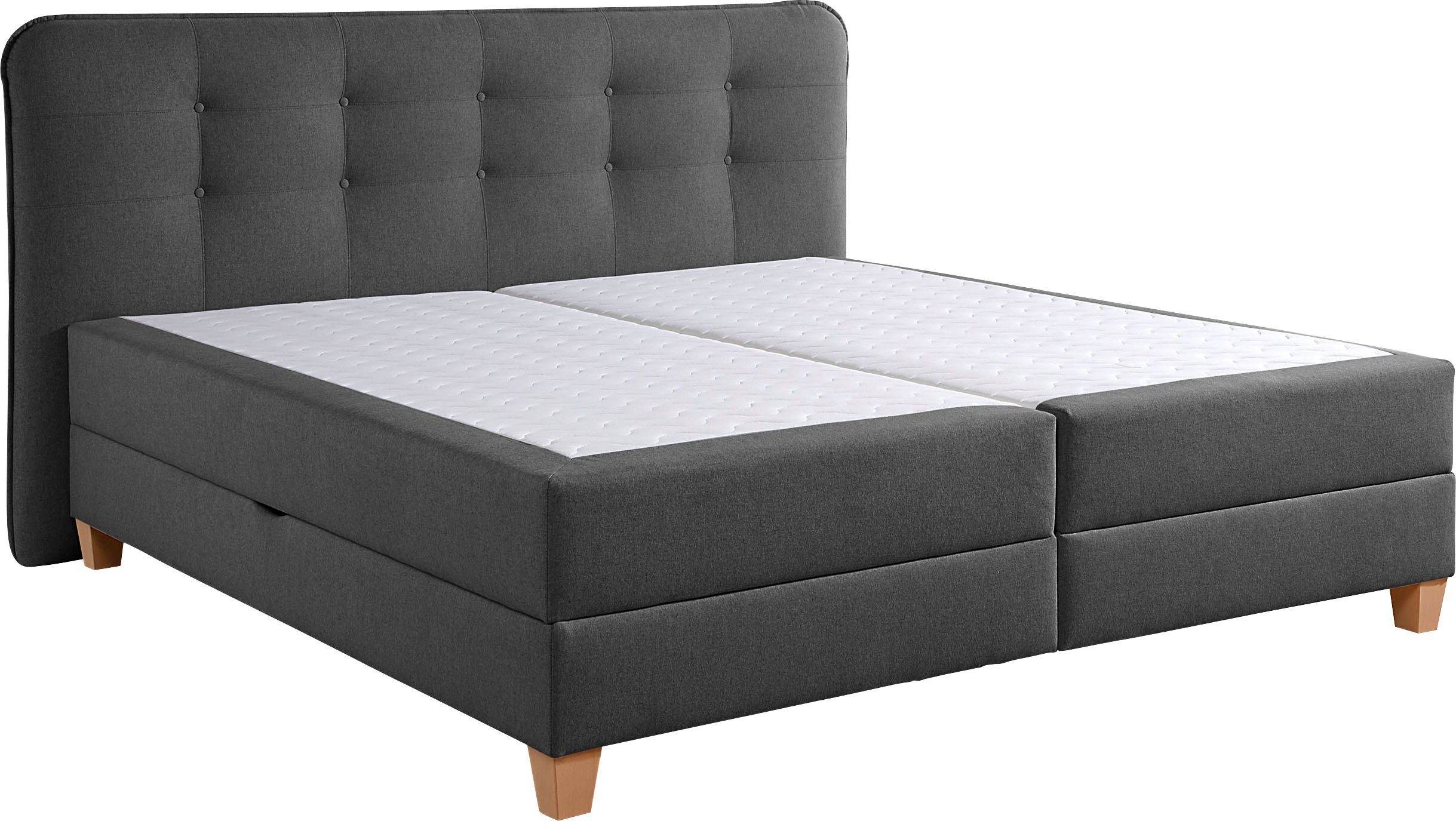 Home affaire Boxspring inclusief topmatras van koudschuim en bedkist