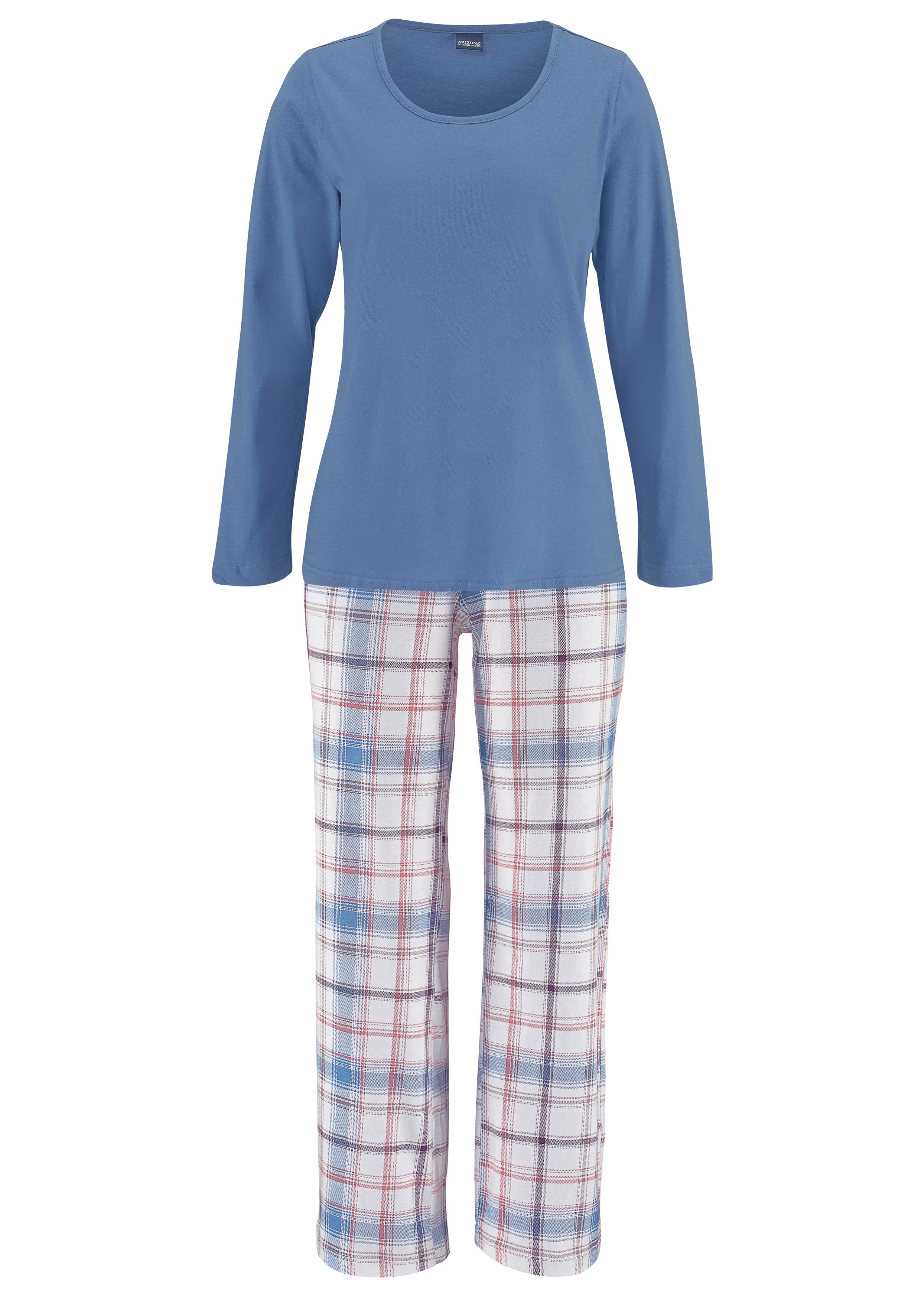 Arizona Pyjama met broek met ruitdessin (4-delig, Set van 2)