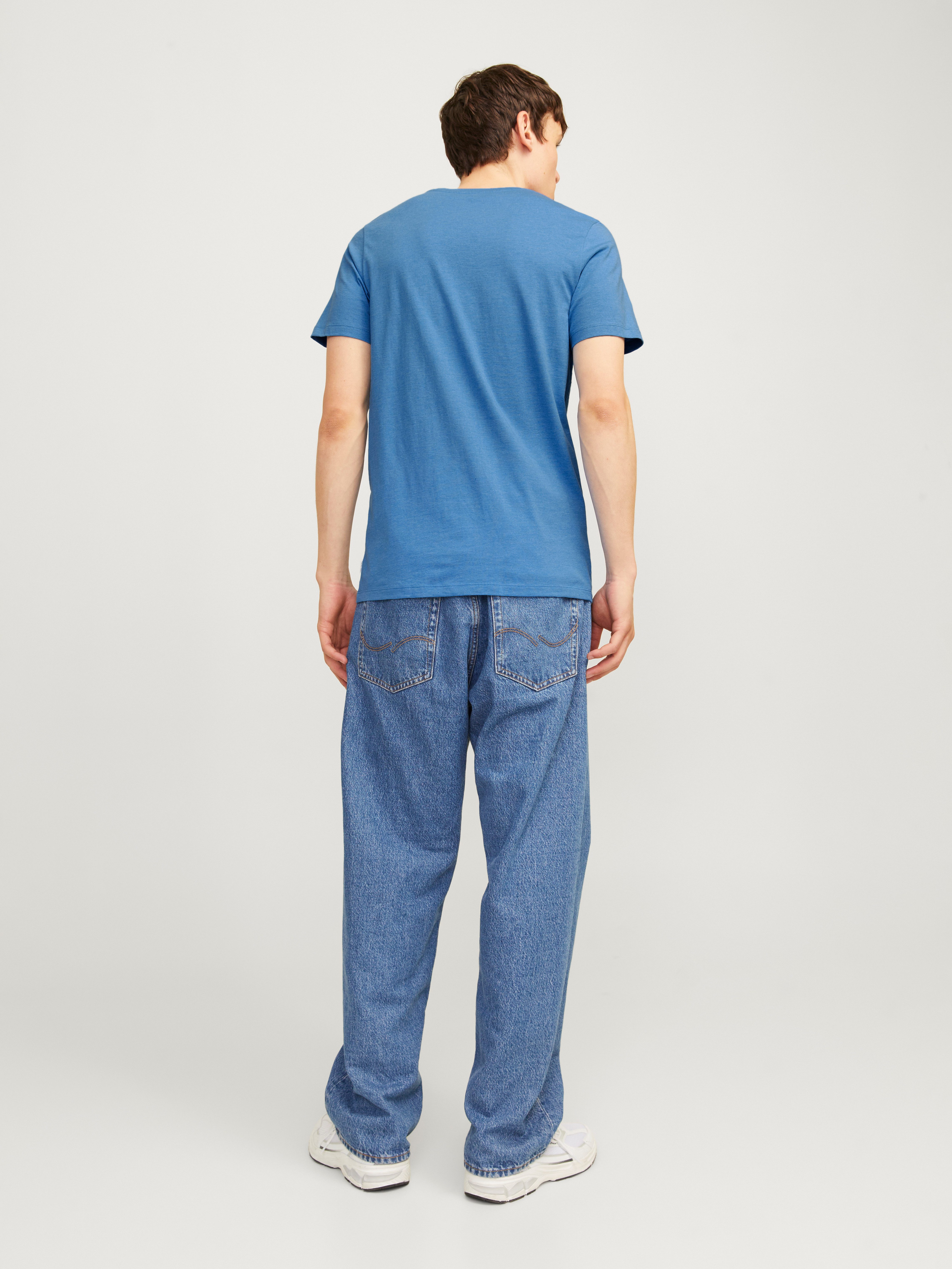 Jack & Jones Shirt met ronde hals JJEORGANIC MELANGE TEE SS O-NECK NOOS