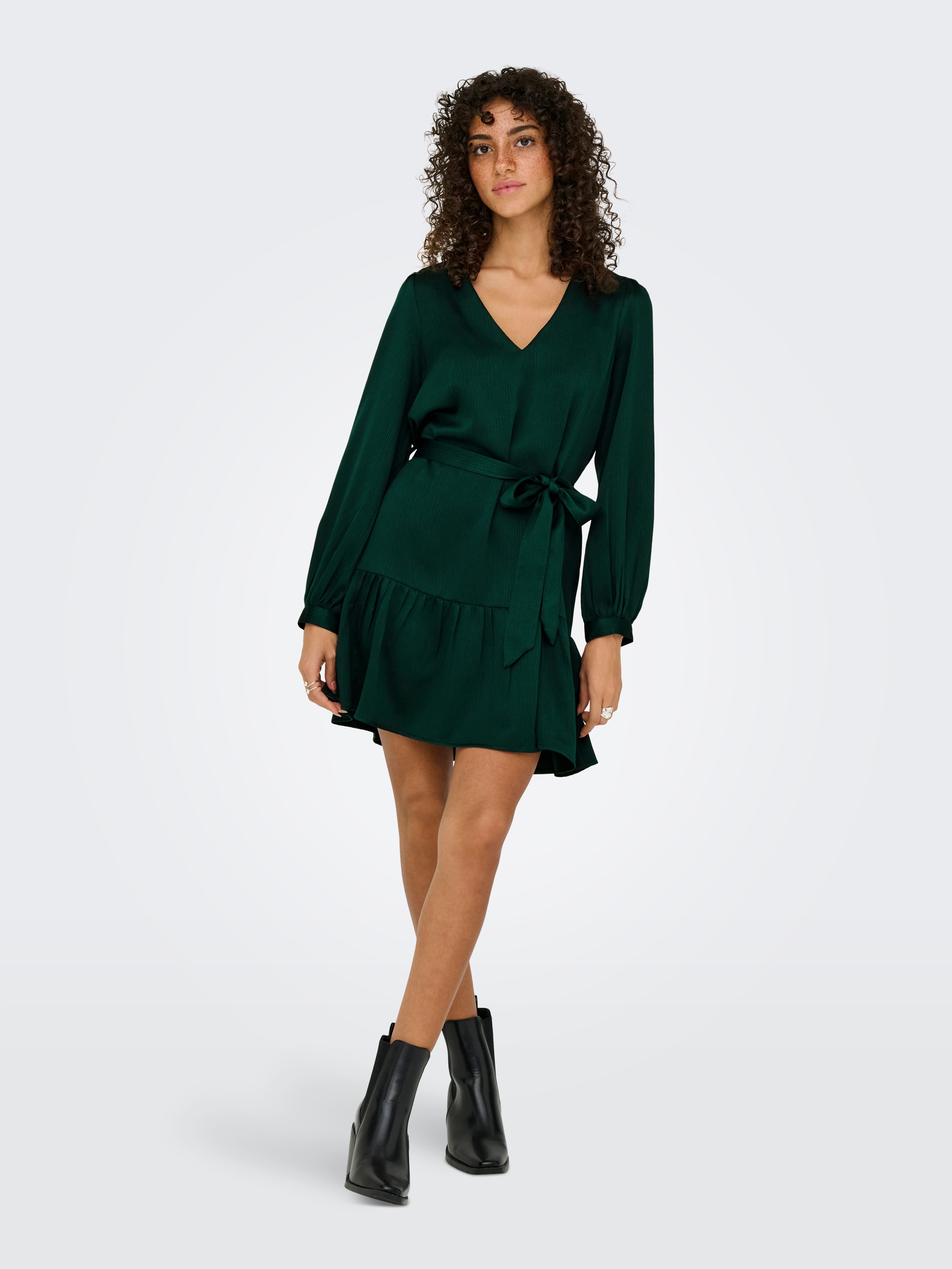 Only Tuniekjurk ONLNEW ALENA LIFE L/S SHORT DRESS WVN