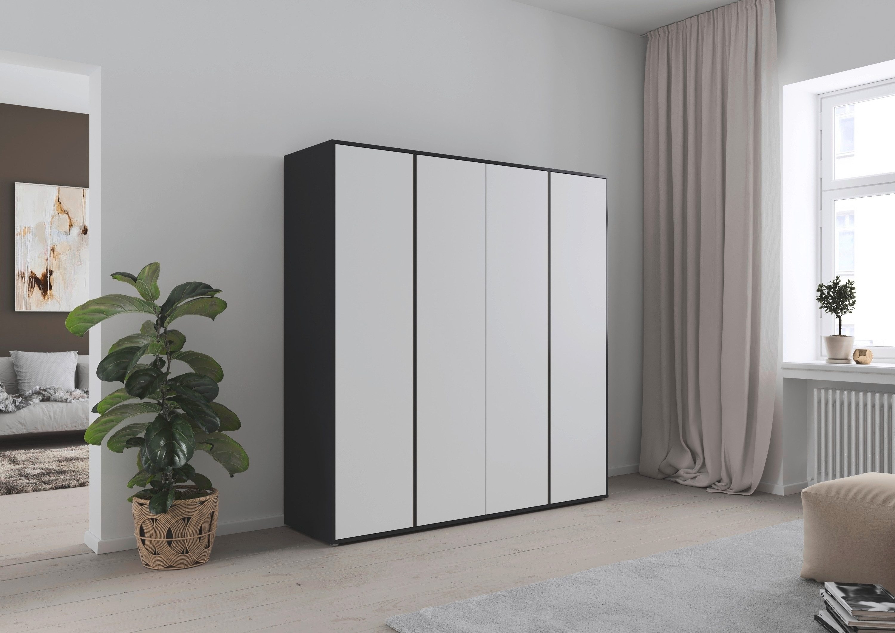 rauch Draaideurkast Kledingkast Kast Garderobe Wasmand NABILA veel Opbergruimte in 2 breedtes met push-to-open functie bestseller made in germany