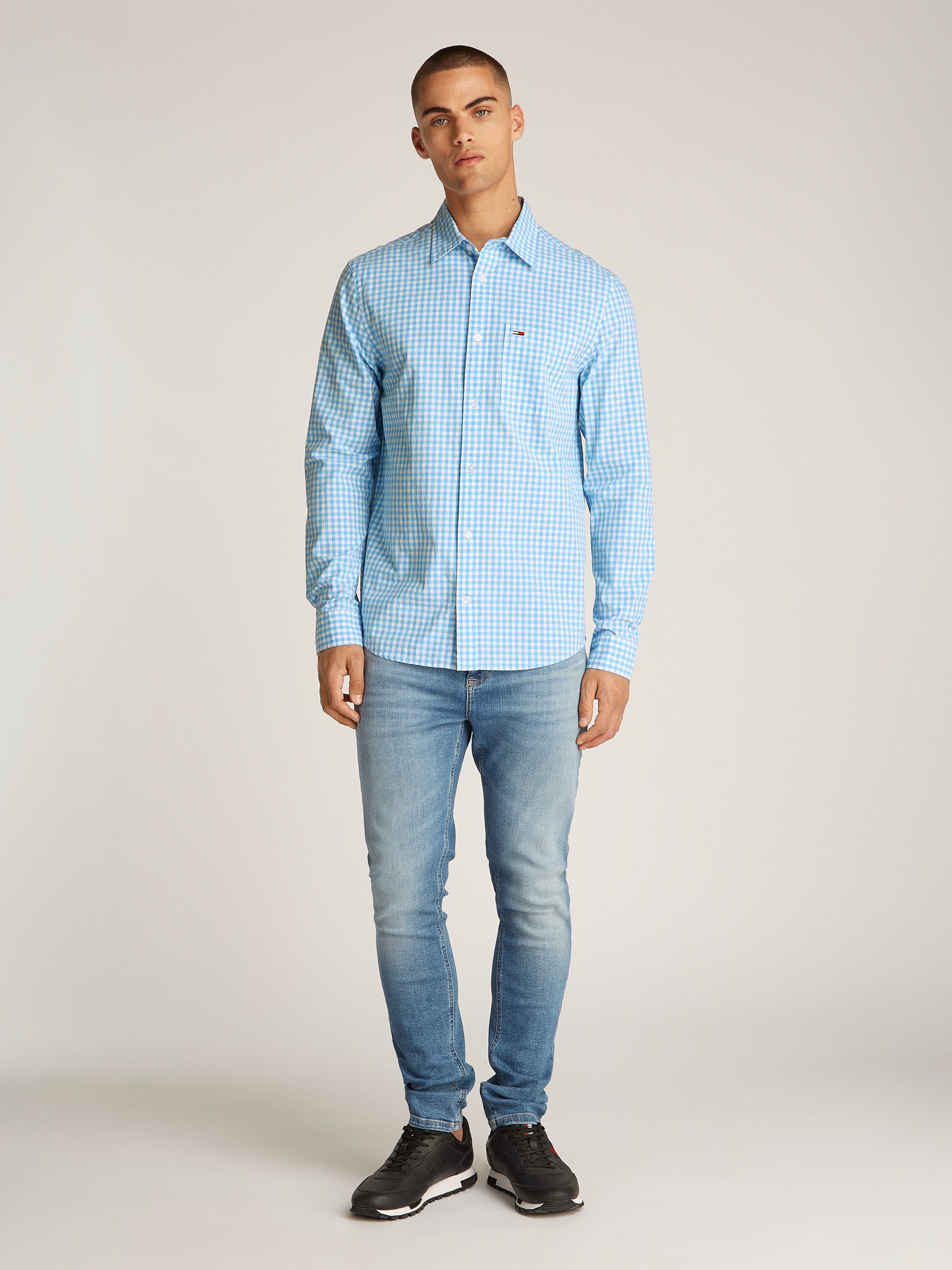 TOMMY JEANS Geruit overhemd TJM POPLIN CHECK SHIRT