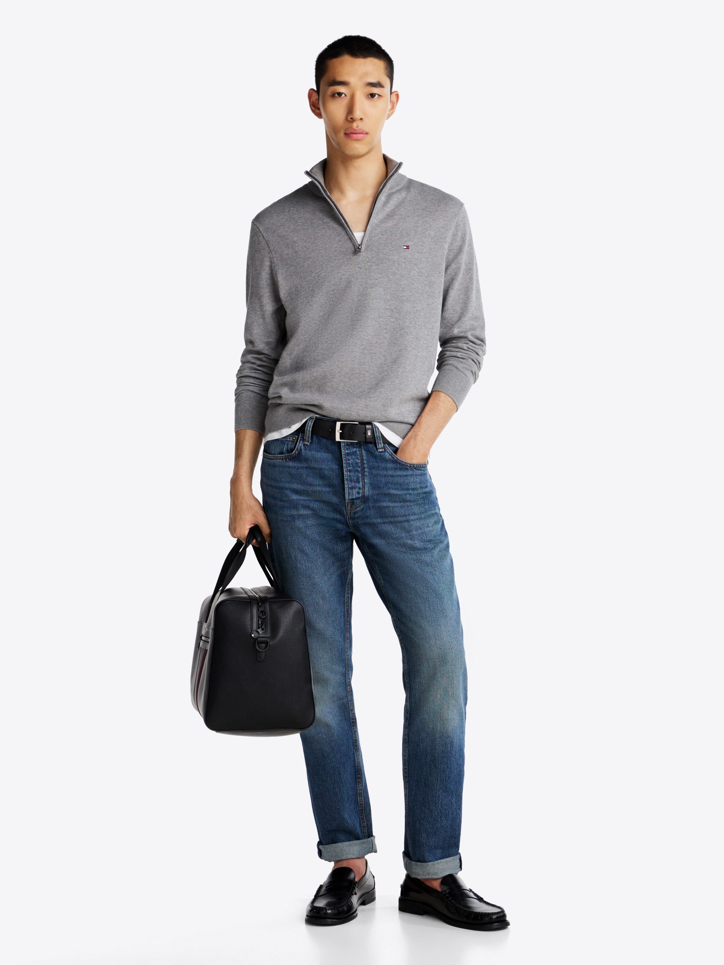 Tommy Hilfiger Schipperstrui ESSENTIAL COTTON ZIP MOCK