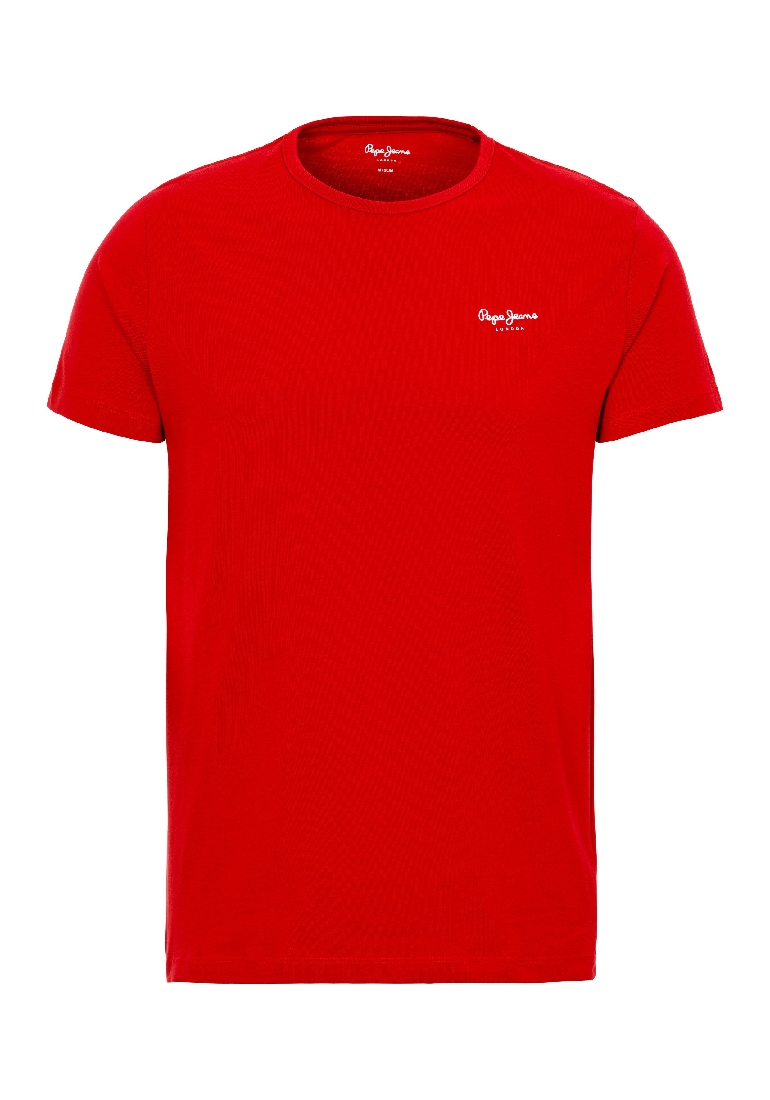 Pepe Jeans Shirt met ronde hals heren ronde hals maat S rood