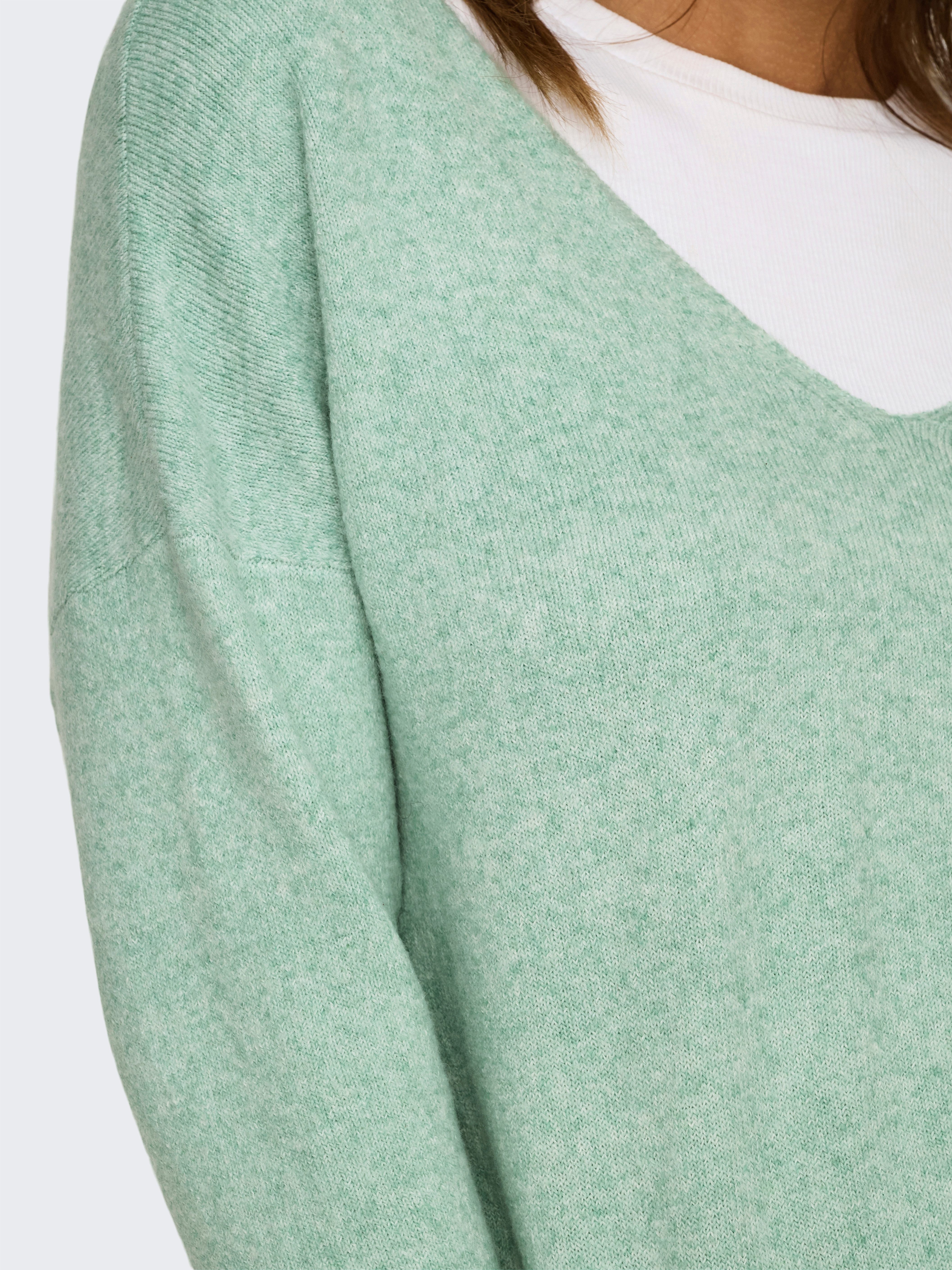 Only Trui met V-hals ONLRICA LIFE L S V-NECK PULLO KNT NOOS