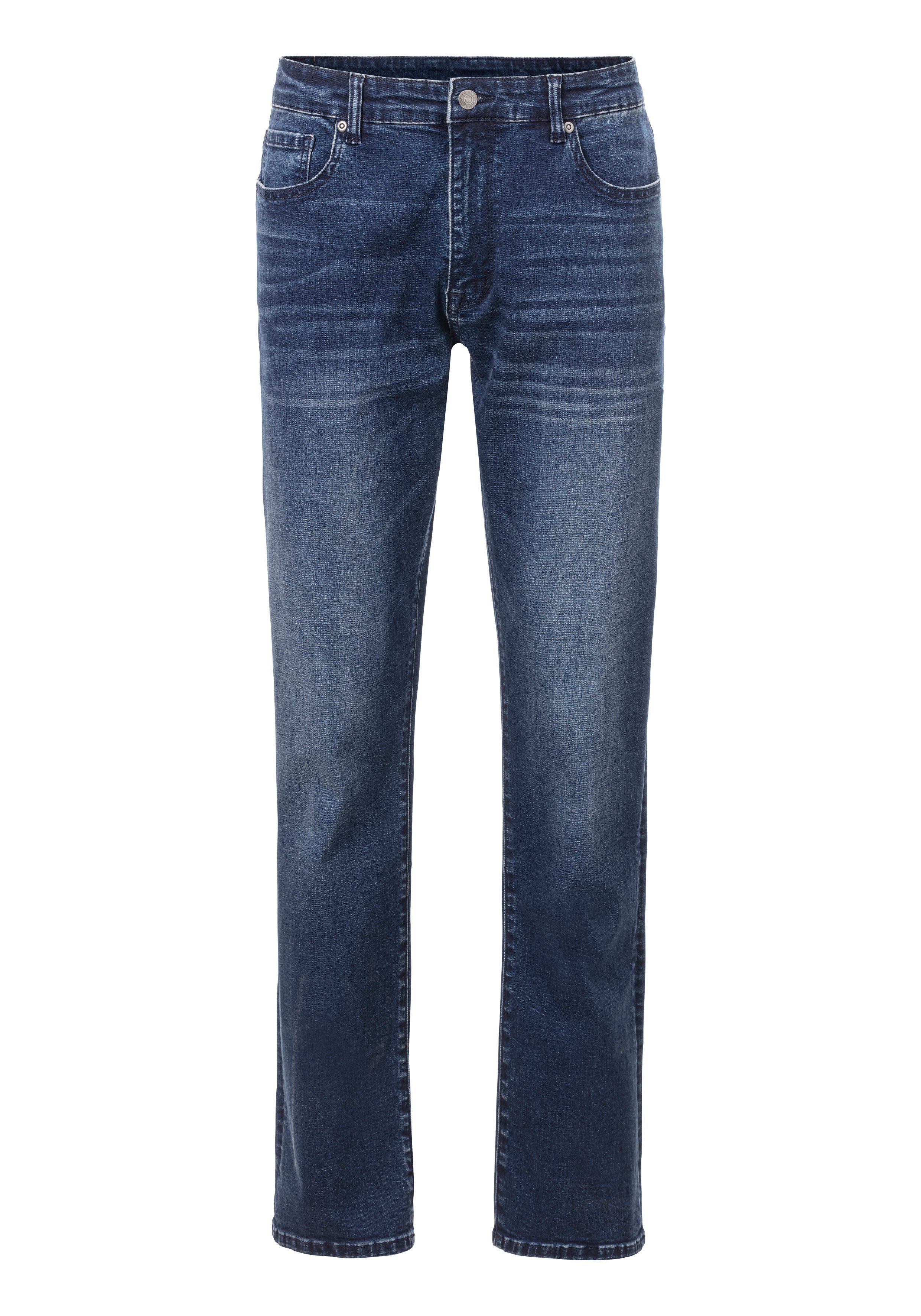 John Devin 5-pocket jeans Straight-fit Jeans in elastische denimkwaliteit
