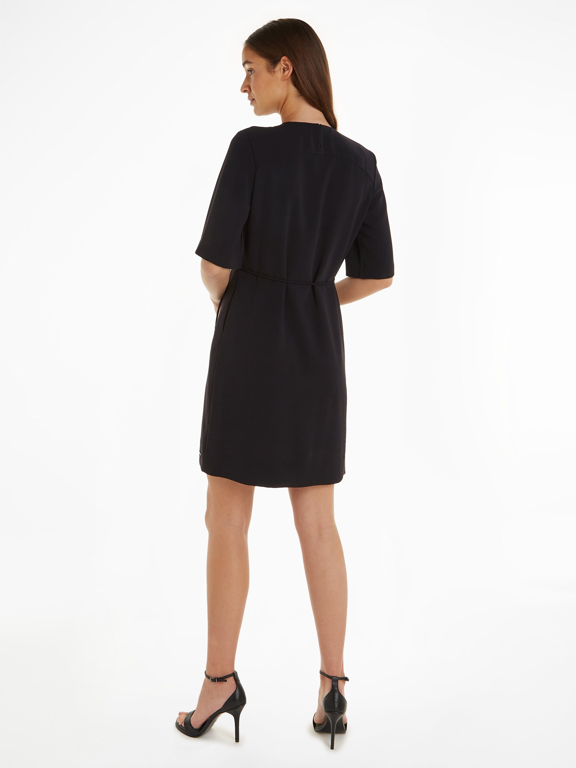 Calvin Klein Midi-jurk STRUCTURE TWLL MINI SHIFT DRESS