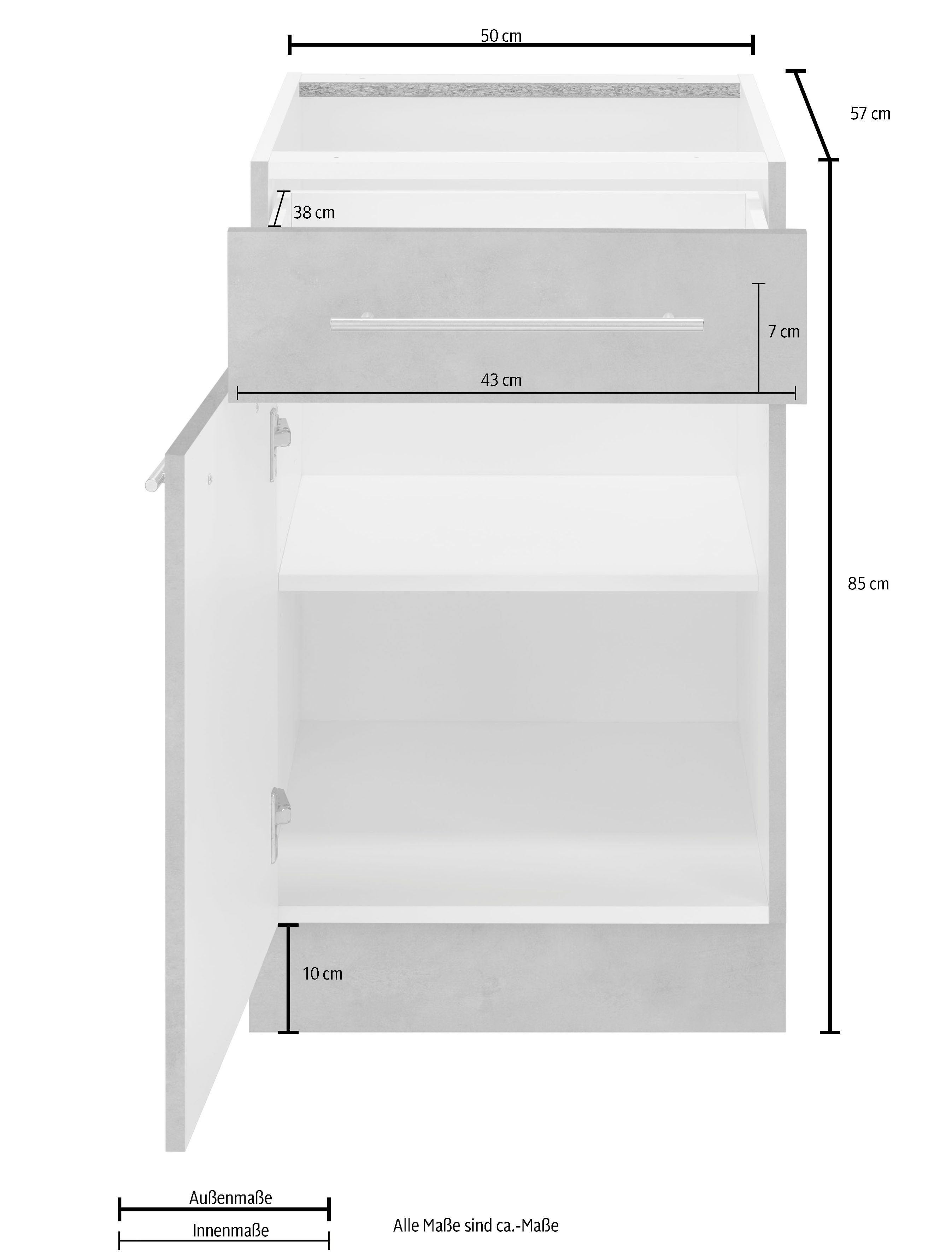 wiho Küchen Onderkast Flexi2 Breedte 50 cm