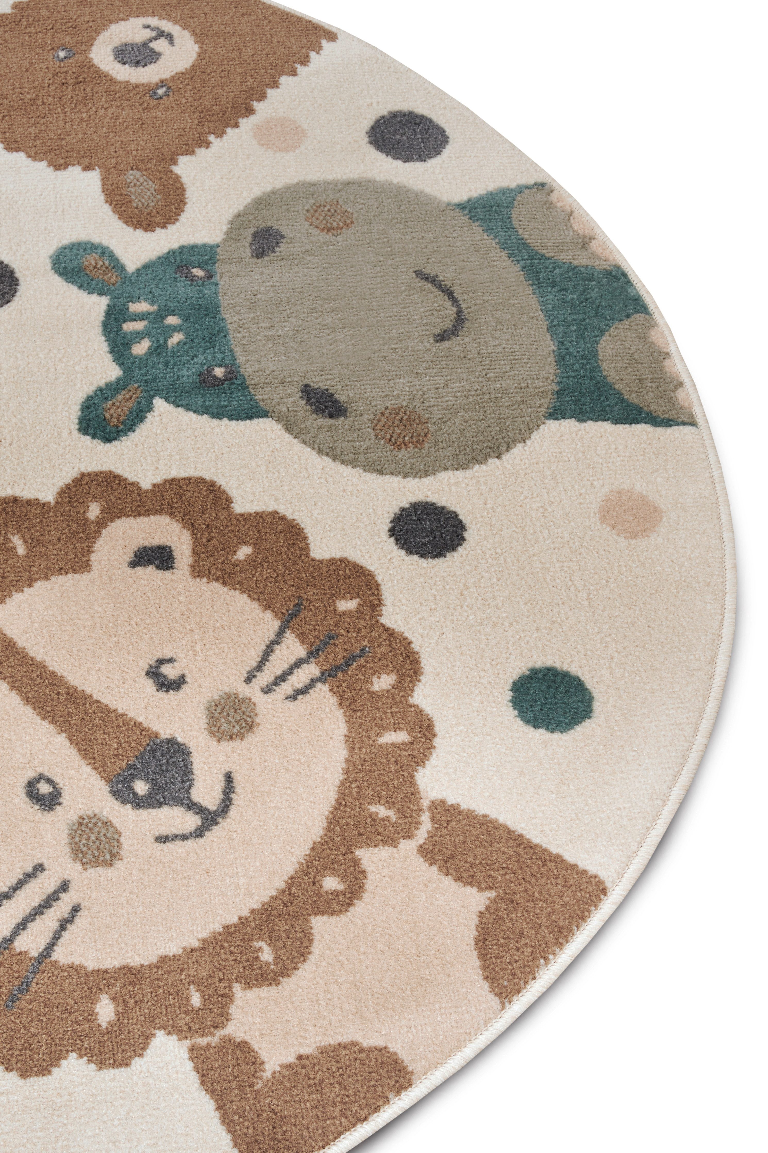HANSE Home Kindervloerkleed Adventures Animal Party Speeltapijt, stevig, kinderkamer, kortpolig, speelondergrond