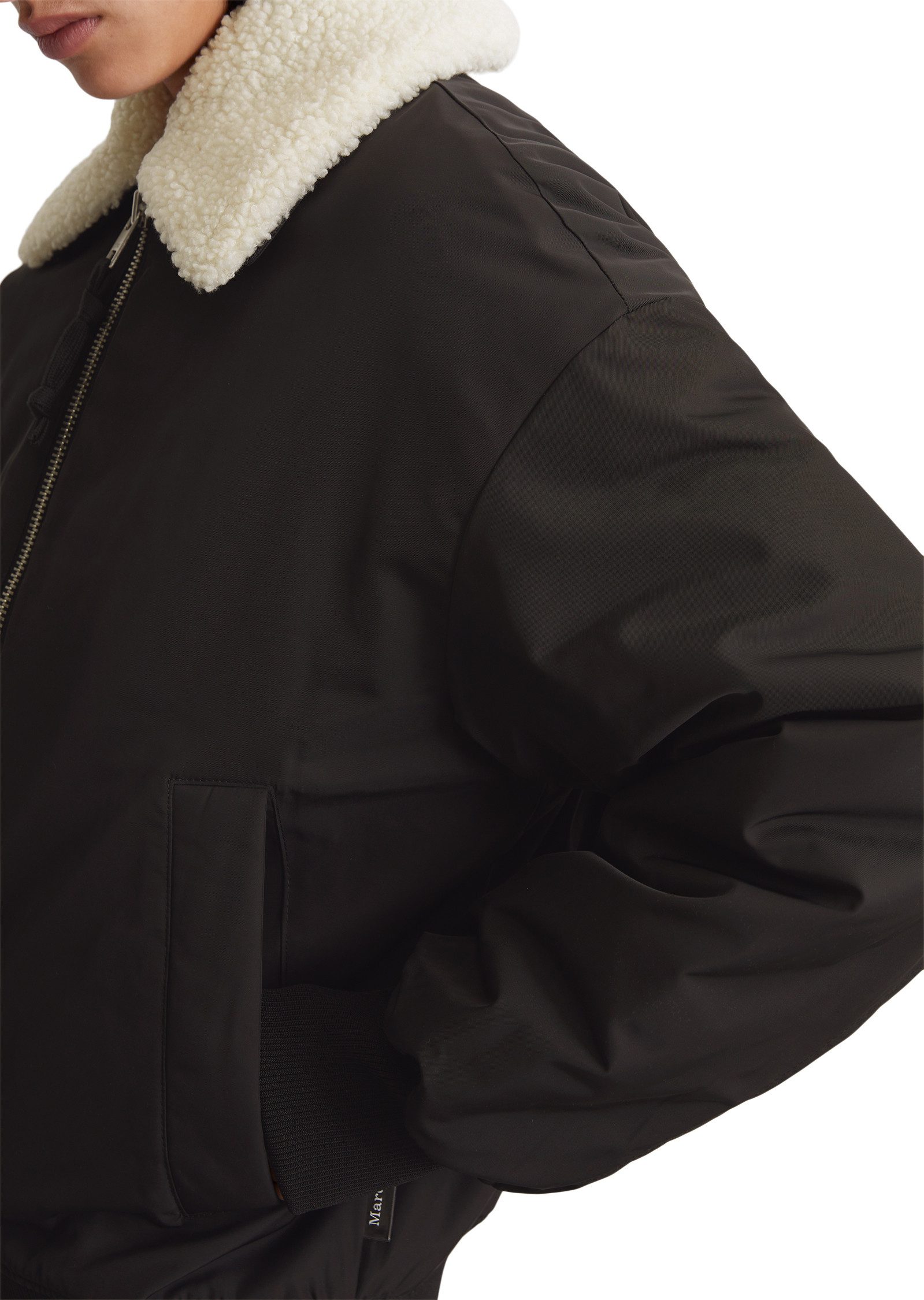 Marc O'Polo DENIM Blouson met afneembare kraag in teddypluche kwaliteit