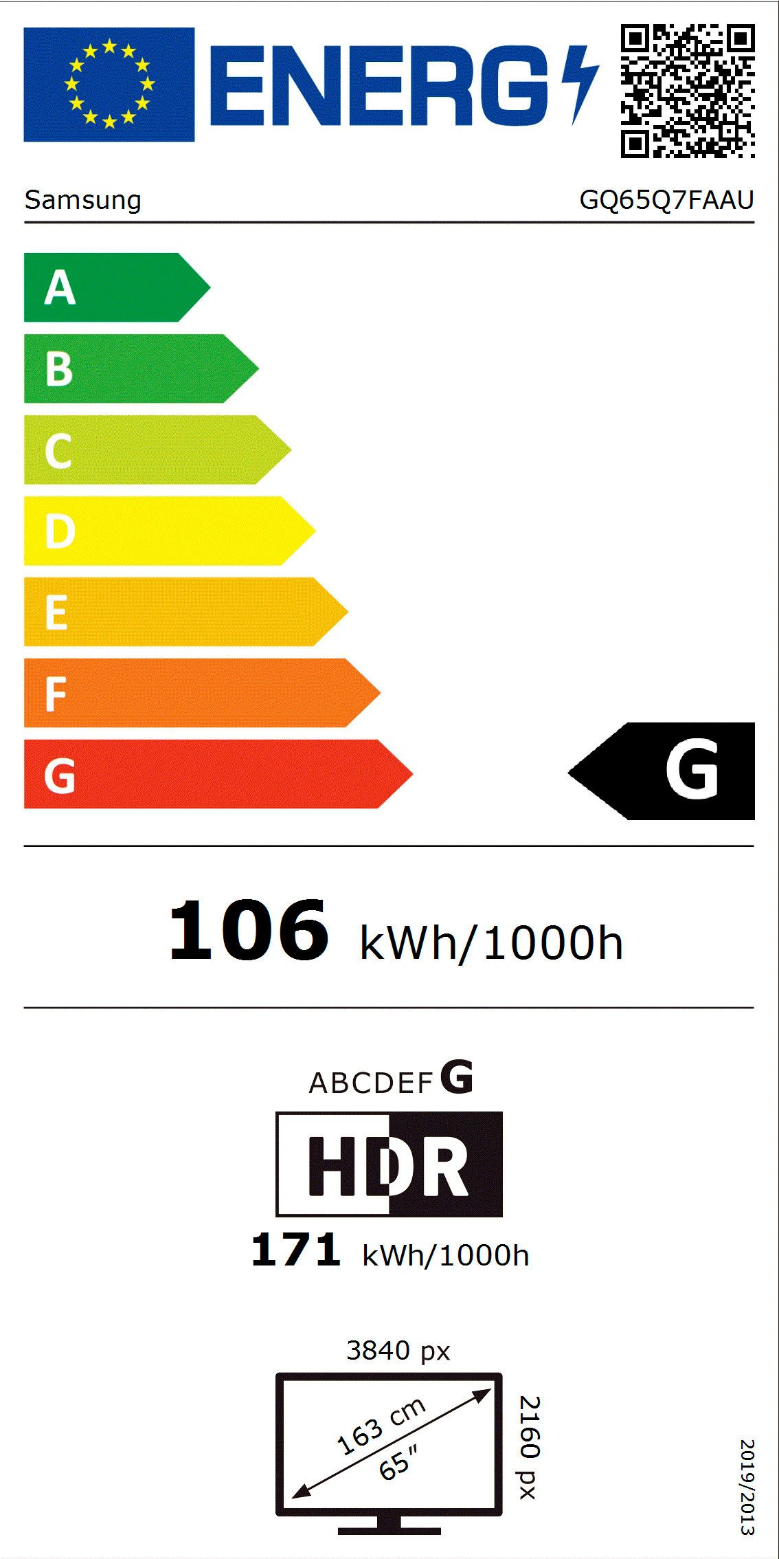 Samsung QLED-TV GQ65Q7FAAU QLED-televisie