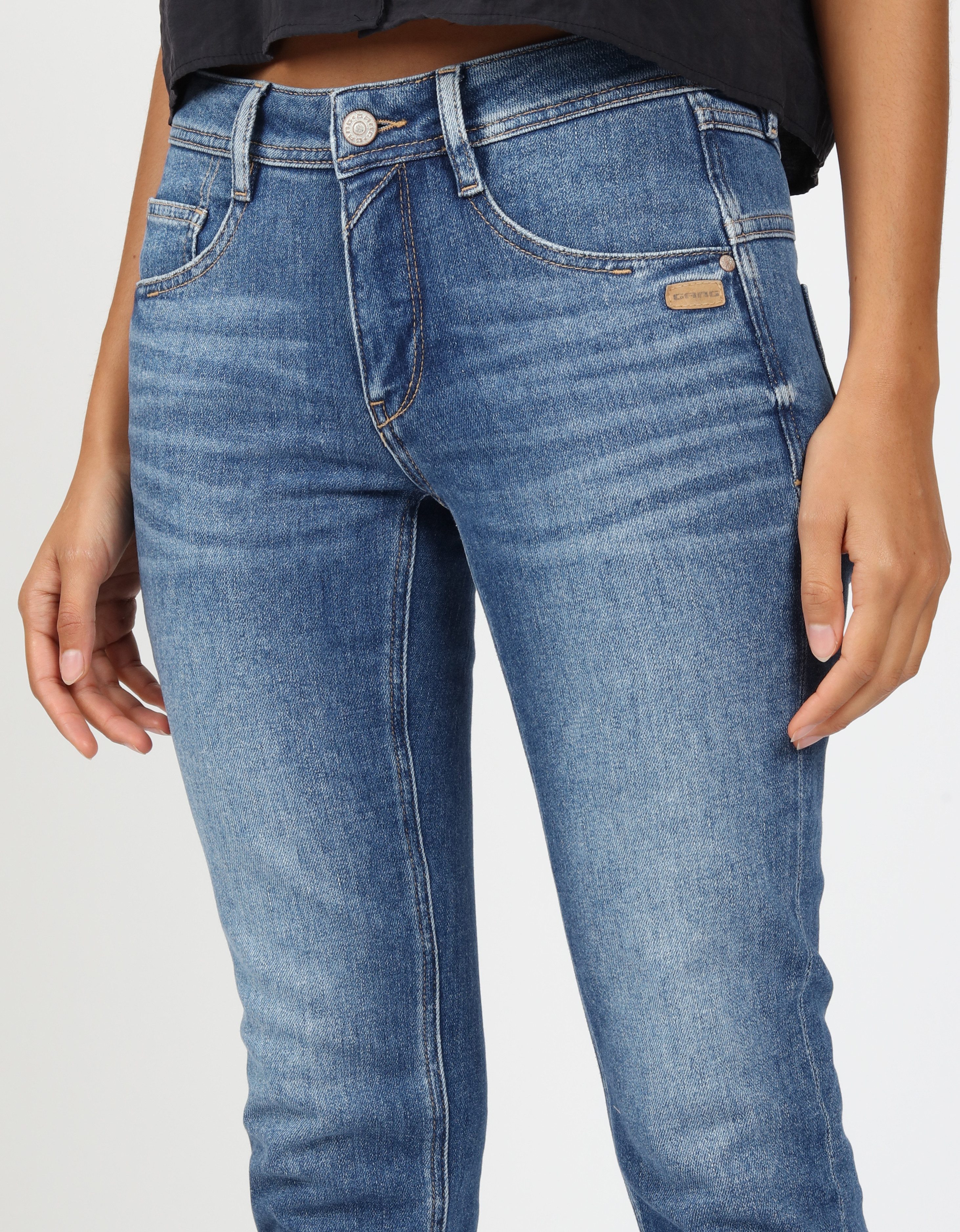 GANG Relax fit jeans 94AMELIE CROPPED in 5-pocket-stijl