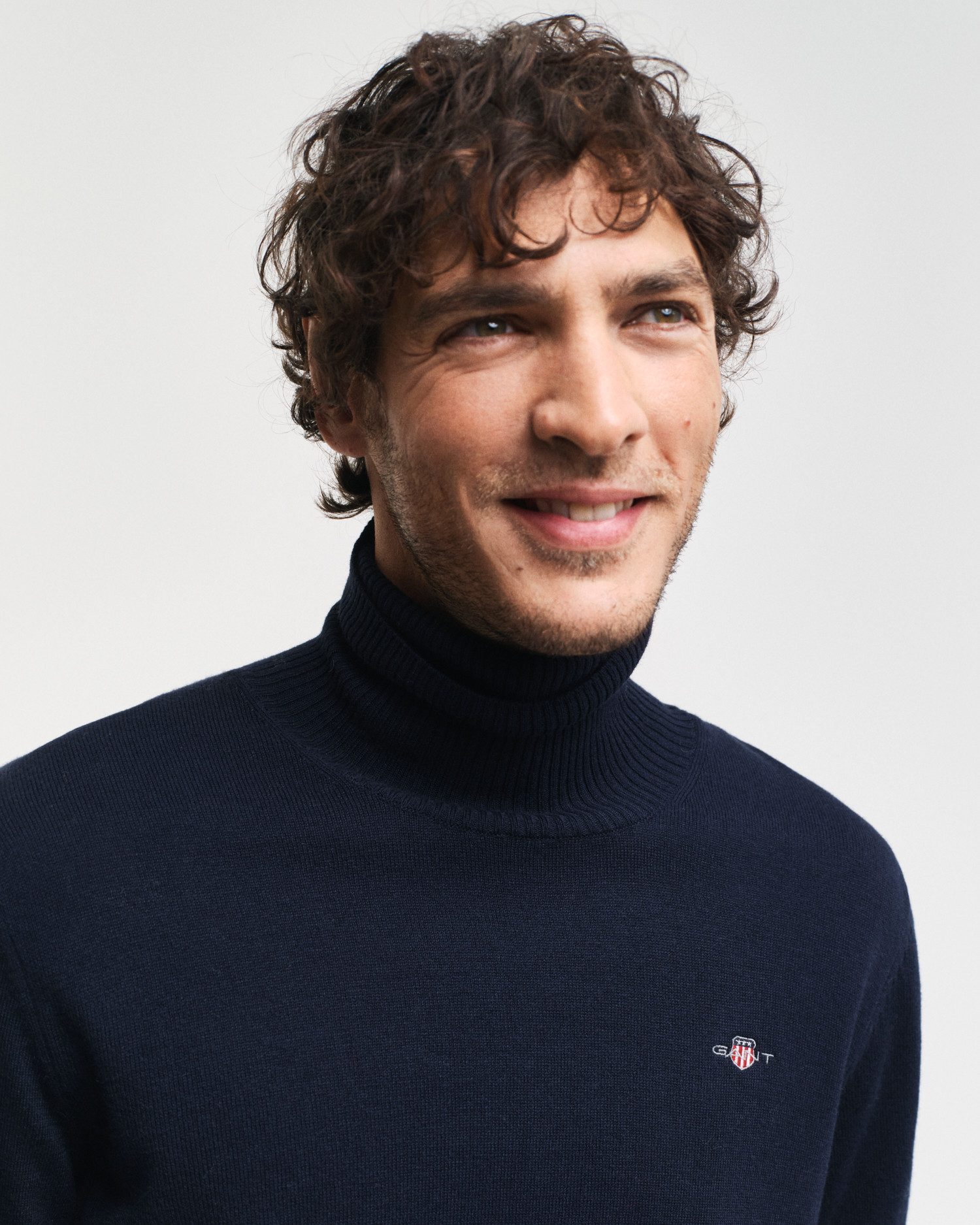 Gant Gebreide trui CTN/WO ROLLNECK