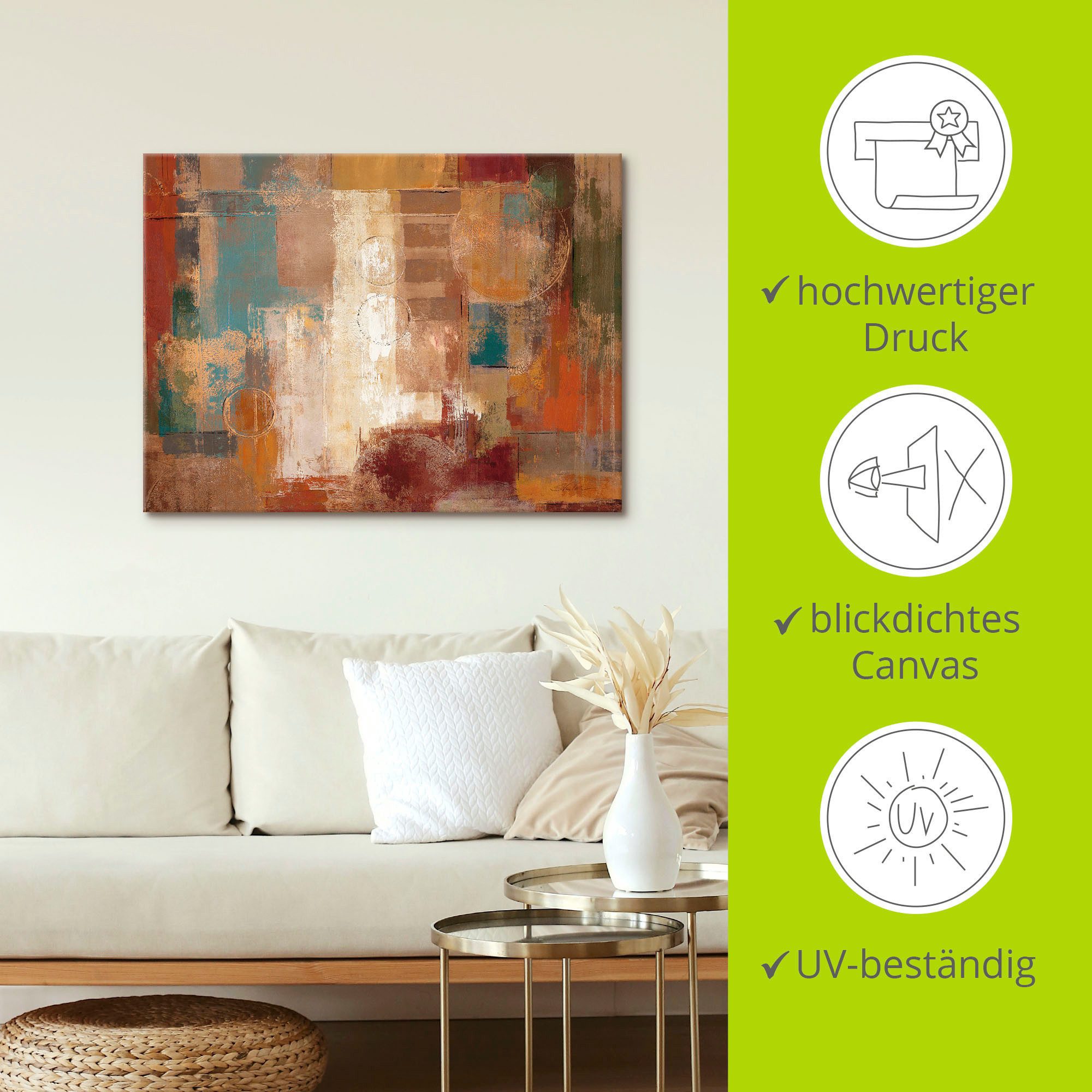 Artland Artprint op linnen Oriëntaals tochtje gespannen op een spieraam