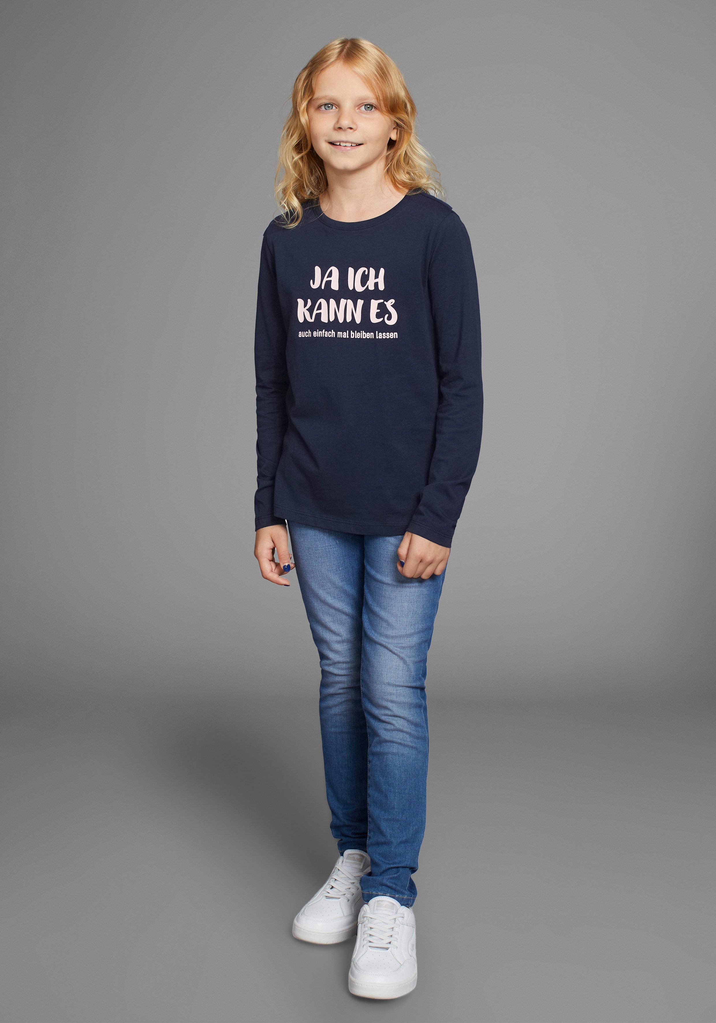 KIDSWORLD Shirt met lange mouwen Ja ik kan het ... - Spreuk