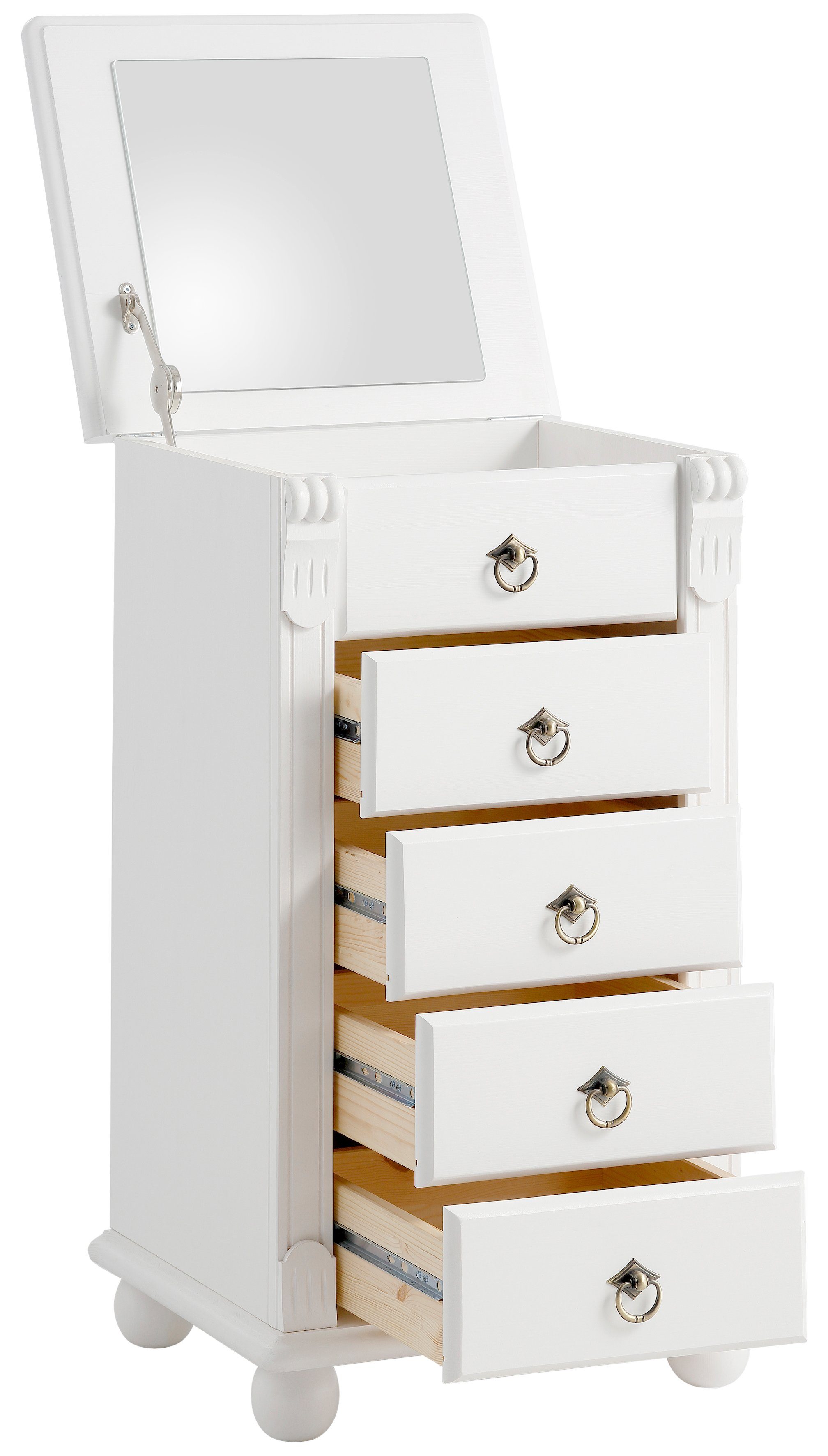 Home affaire Ladekast TESSIN Make-up commode met spiegel, van massief dennenhout, FSC®-gecertificeerd