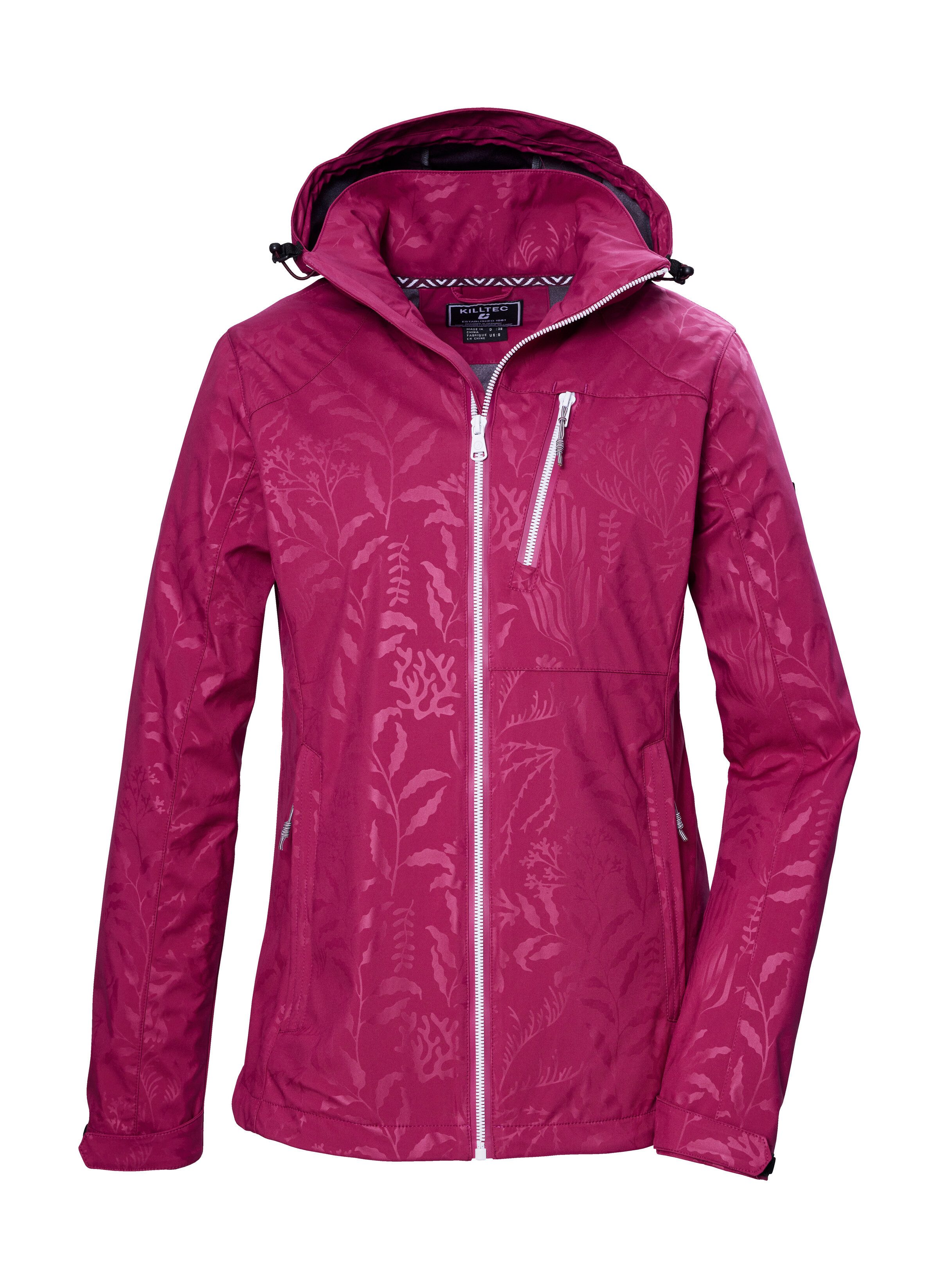 Killtec Softshell-jack KOS 122 WMN SFTSHLL JCKT FLORAL Softshelljack: Wind- en waterdicht, ademend, capuchon verstelbaar