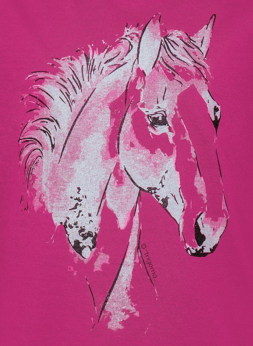 Trigema T-shirt TRIGEMA T-shirt met schattig paardenmotief (1-delig)