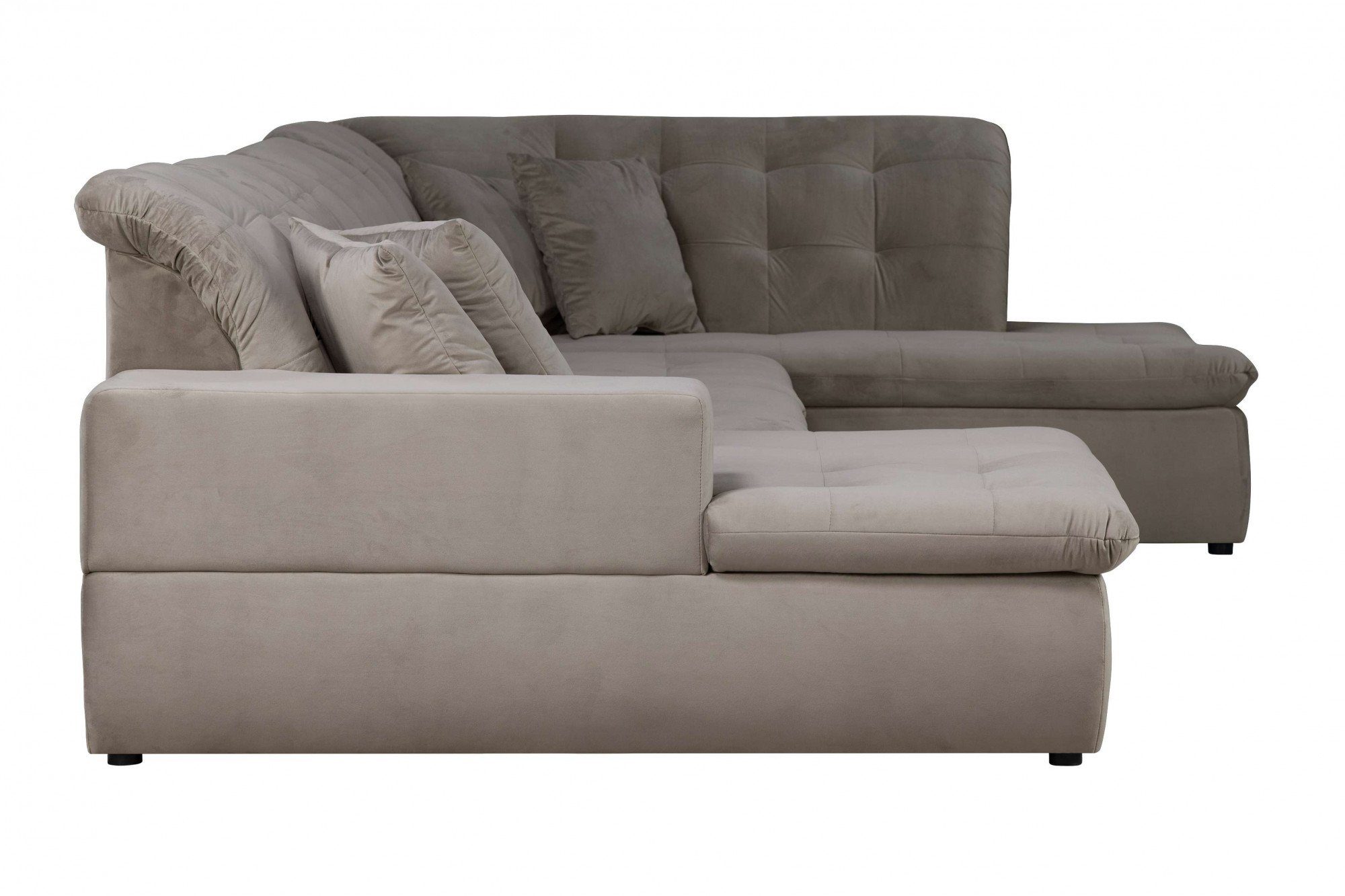 INOSIGN Zithoek BRISBANE nieuw U-model met verfijnd gestikt patroon, matte look, incl. sierkussens