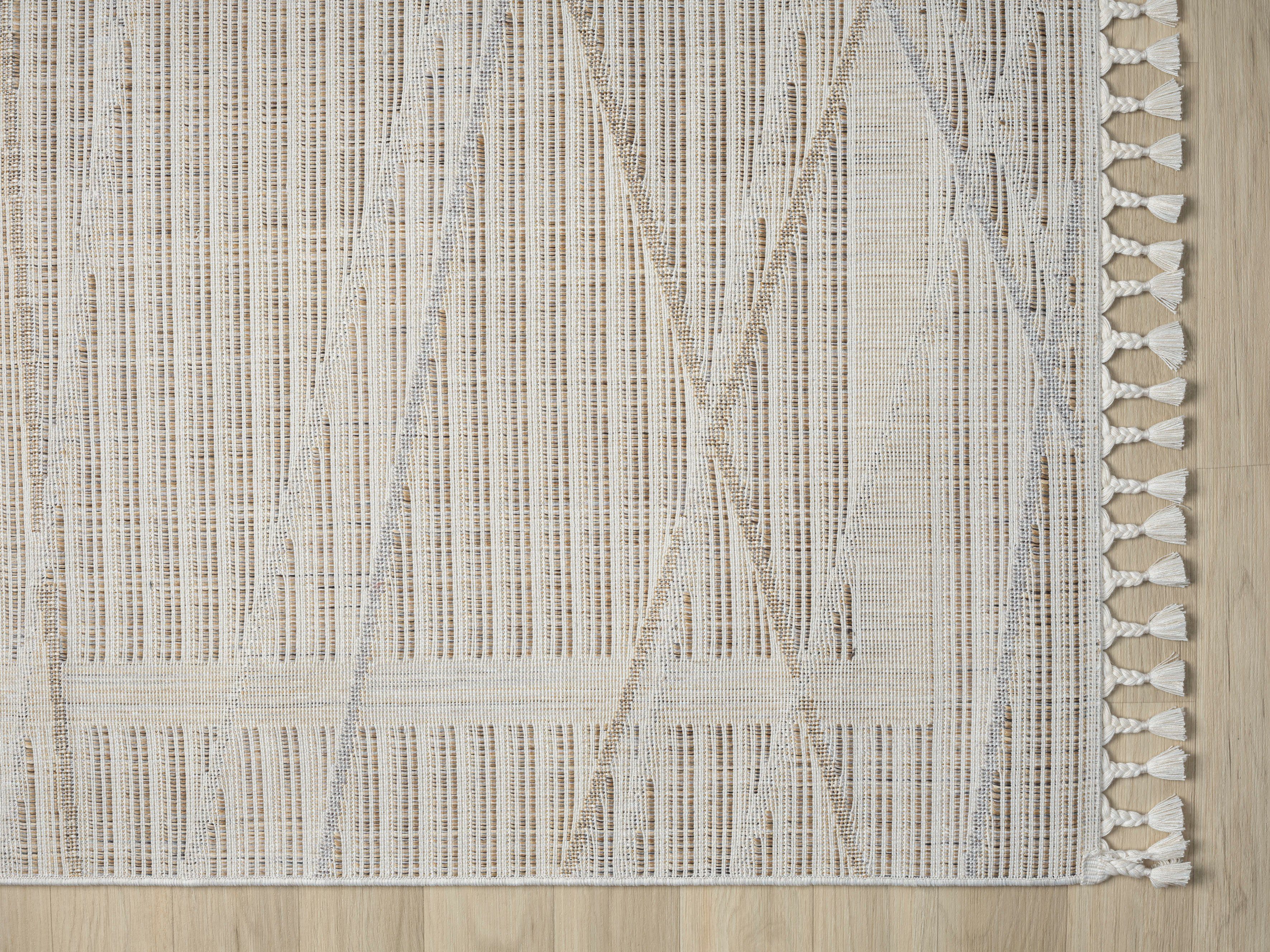 Myflair Möbel & Accessoires Vloerkleed Luana 1 voorraadopruiming Kortpolig, sisal-look, hoog-laag effect, met franjes, bijzonder zacht