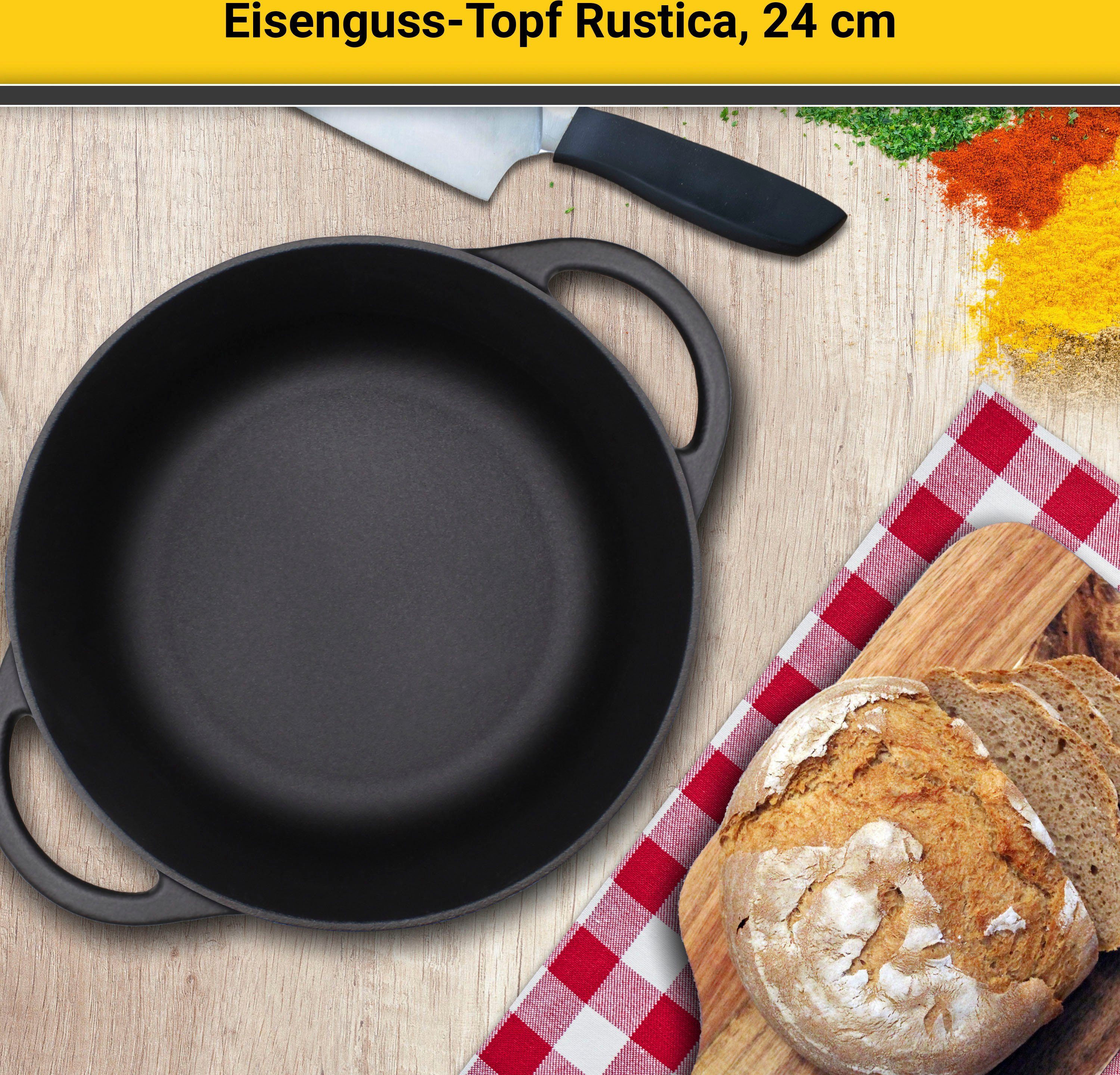 Krüger Braadpan Gietijzeren braadpan met deksel RUSTICA