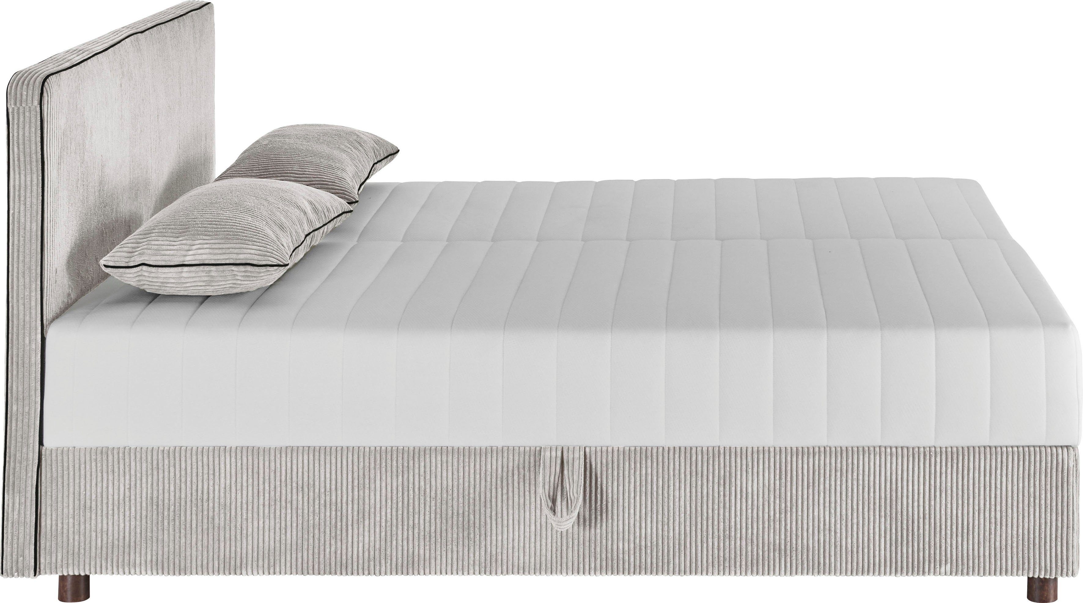 ATLANTIC home collection Bed Corinna Boxspring bed incl. opbergruimte, ribfluweel, verkrijgbaar in verschillende breedtes