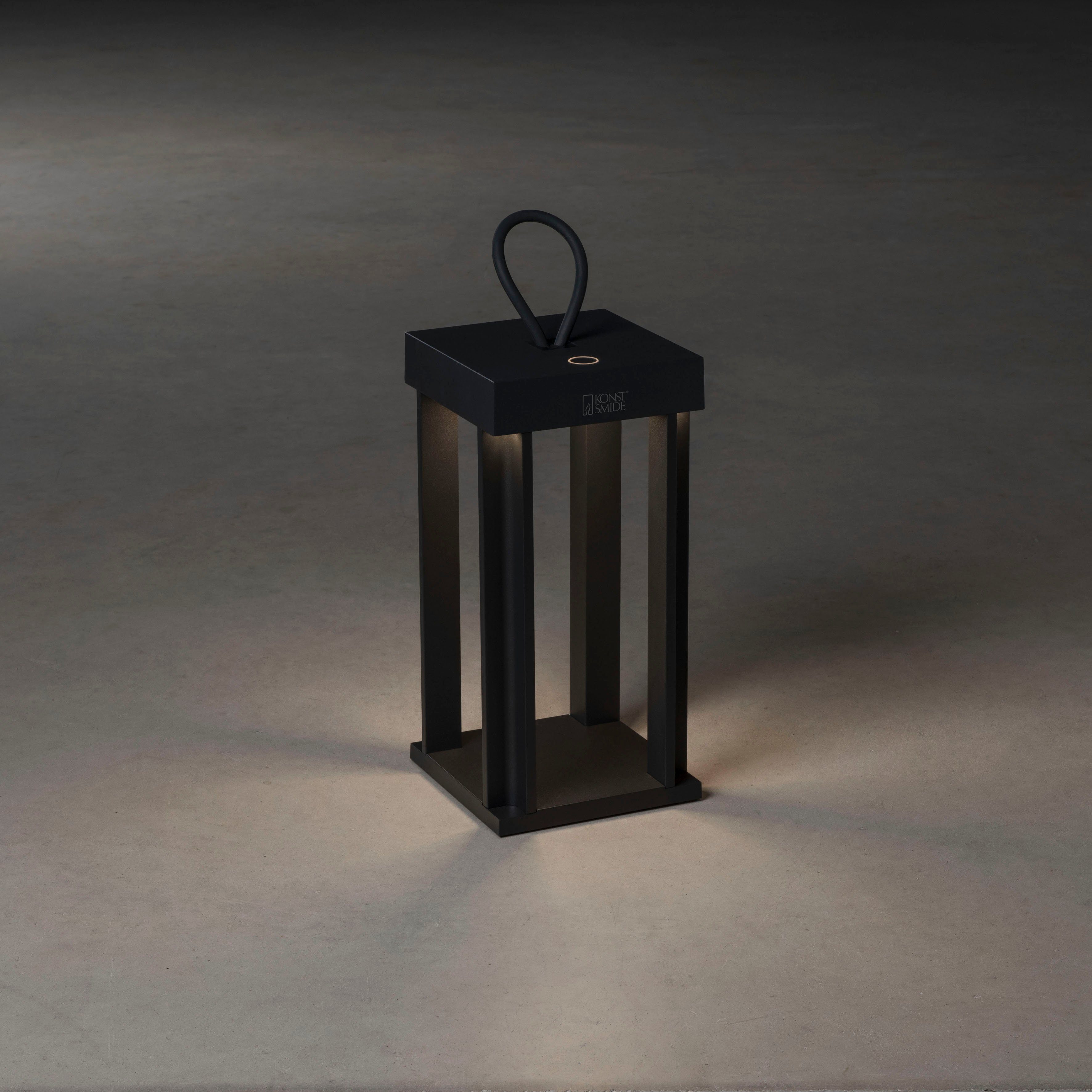 KONSTSMIDE Led-lantaarn Cannes Cannes LED USB-lantaarn 42cm, dimbaar 2700/3000K (2 stuks)
