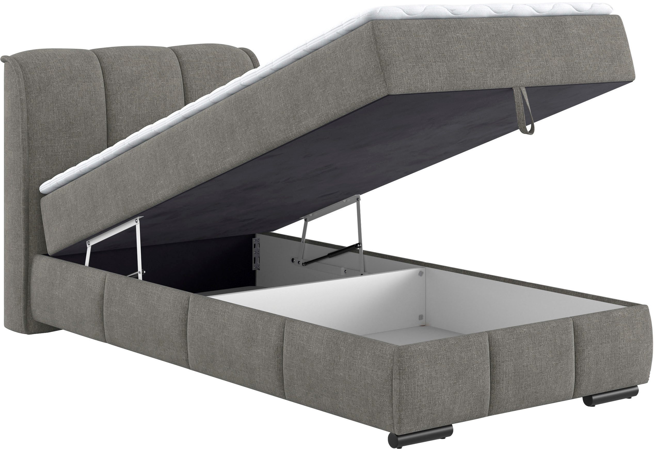 Mr. Couch Boxspring Bethany met bedkist, incl. matras Topmatras en sierkussen, in verschillende hardheden beschikbaar